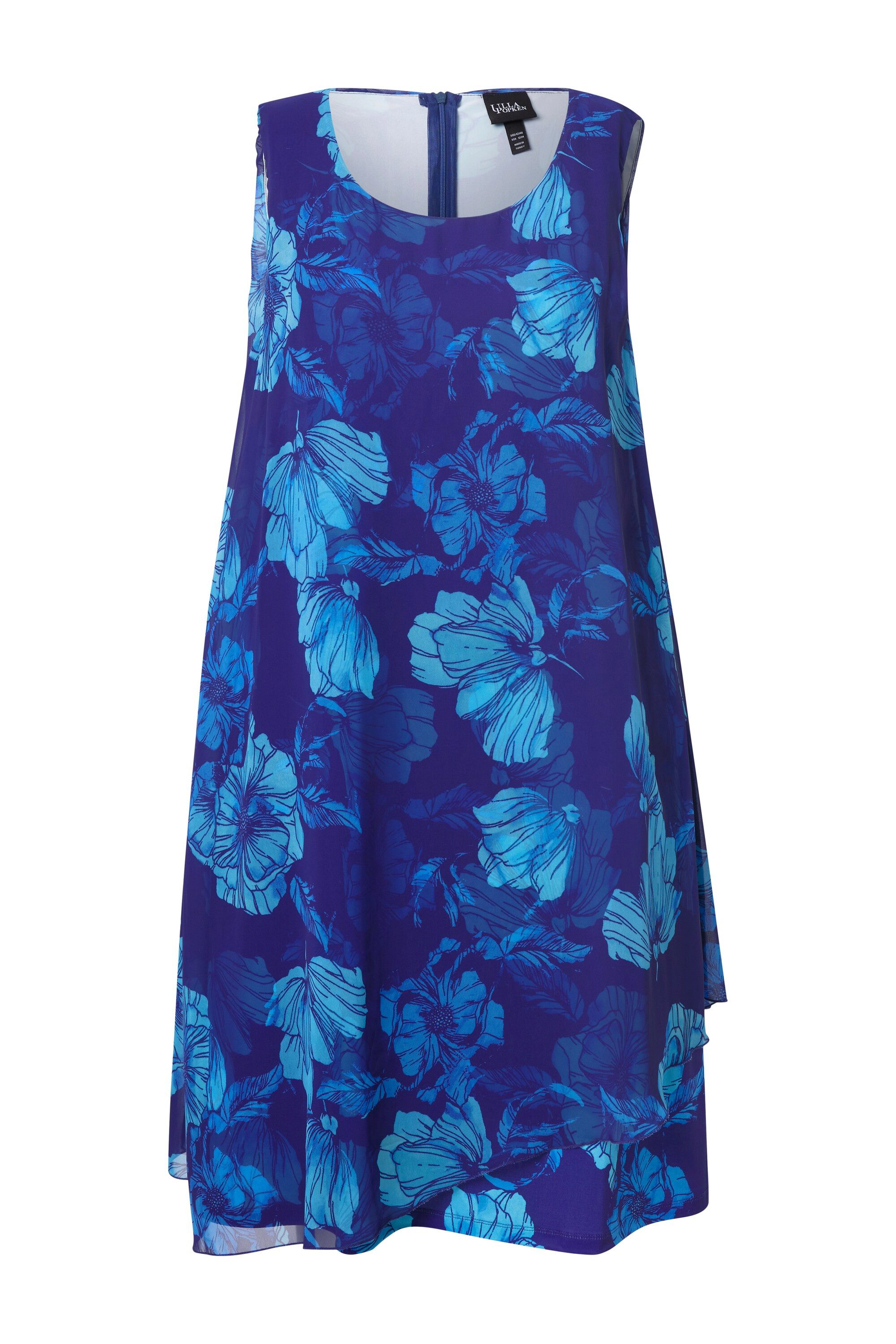 Ulla Popken Cocktailkleid Kleid doppellagig A-Linie günstig online kaufen