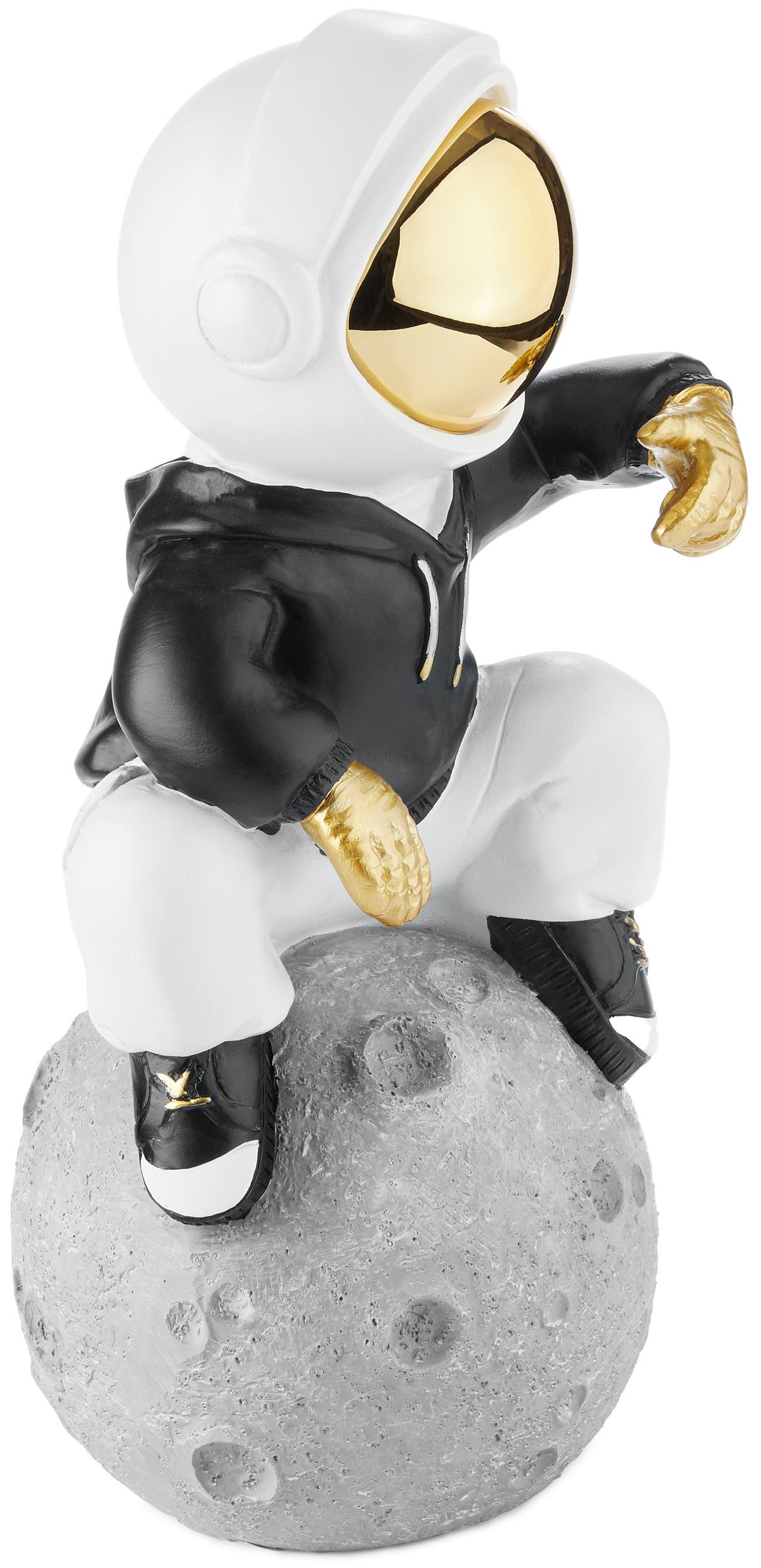 BRUBAKER Dekofigur Astronaut sitzt auf dem Mond in cooler Pose - 24 cm Welt günstig online kaufen