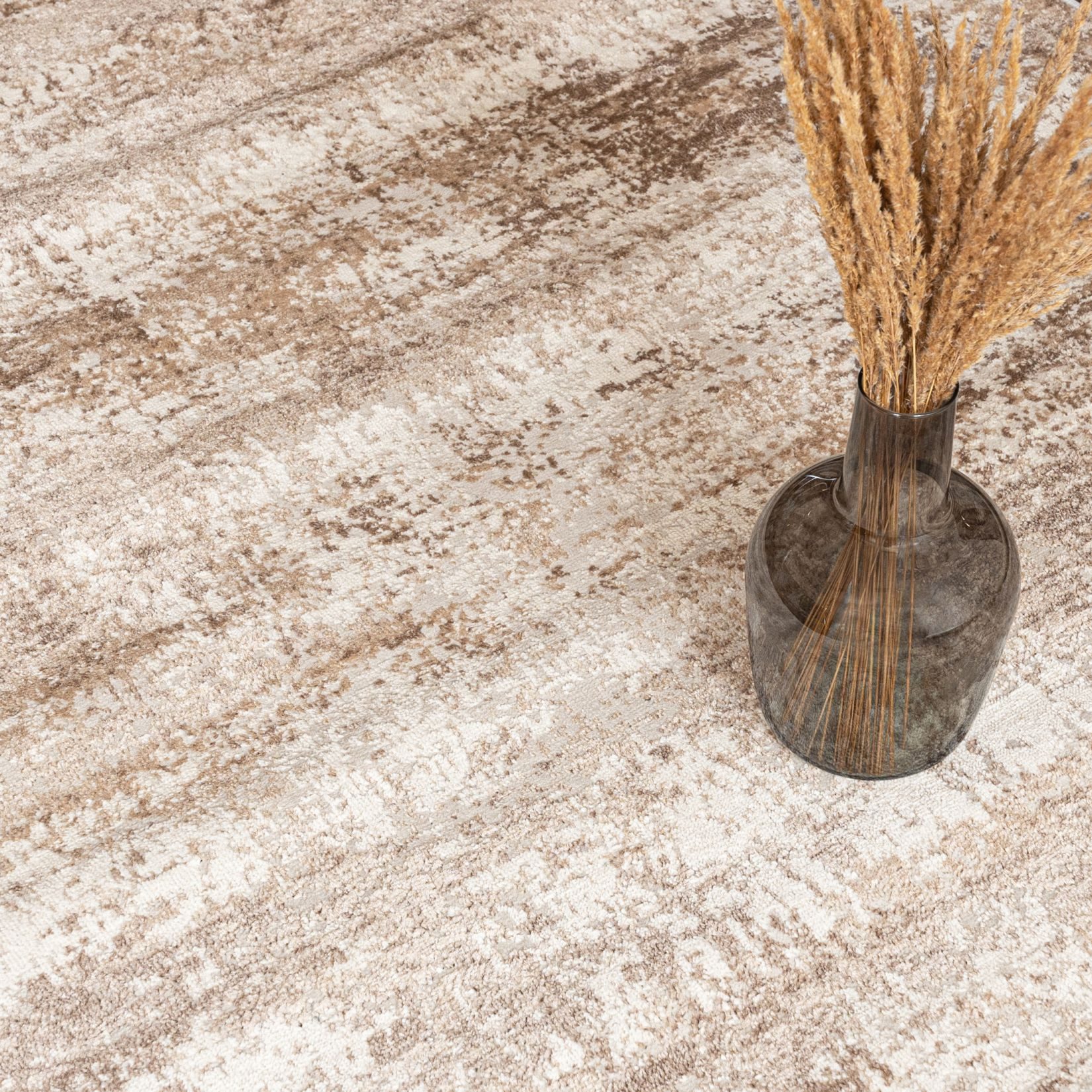 Mazovia Läufer Modern Abstrakt Beige Creme Flur, Schlafzimmer, Diele, Fußbodenheizung – Bild 3 von 5