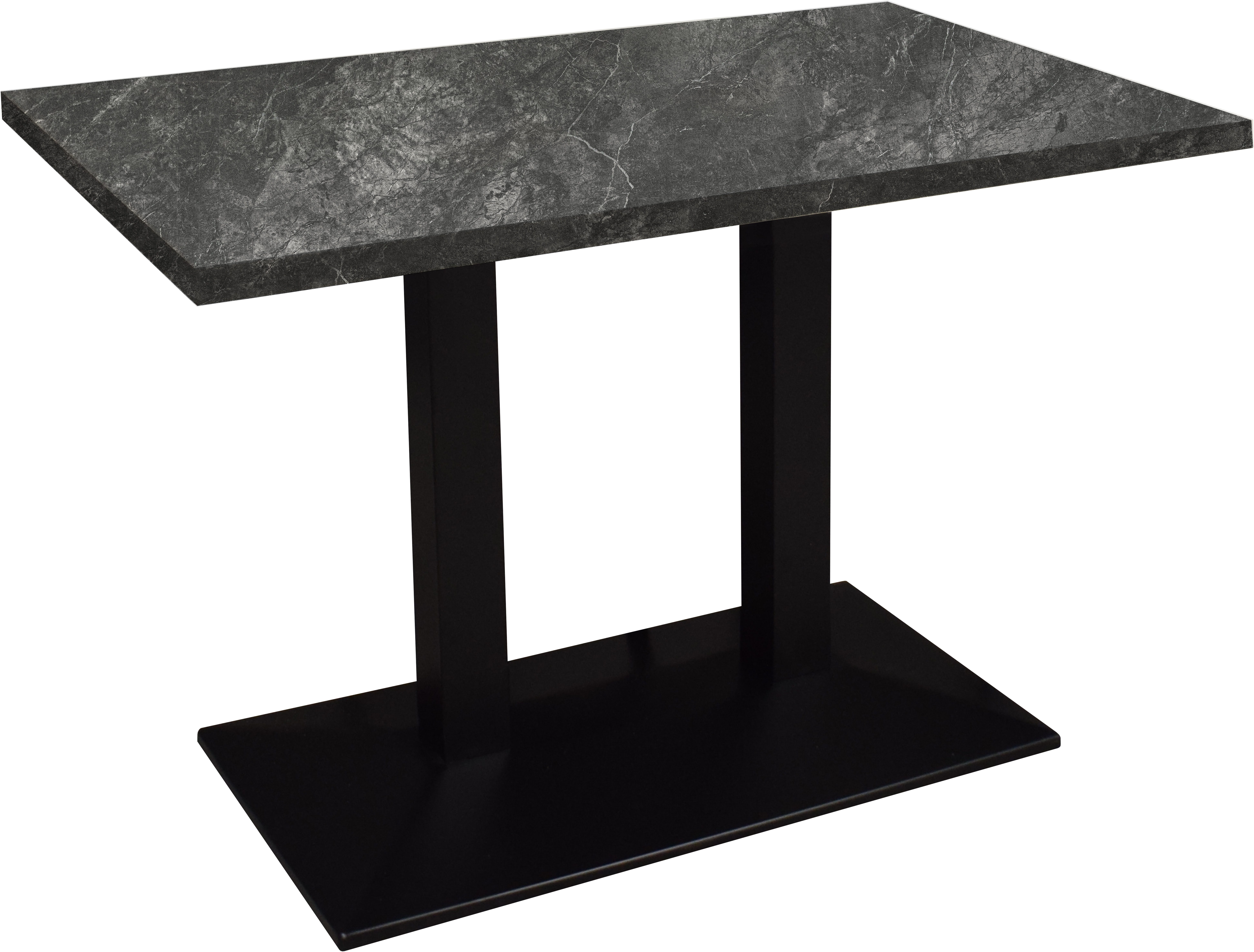 Mäusbacher Bistrotisch Big Bistro Metall, Doppelsäulengestell, eckige Platte BHT 120x75x70 cm