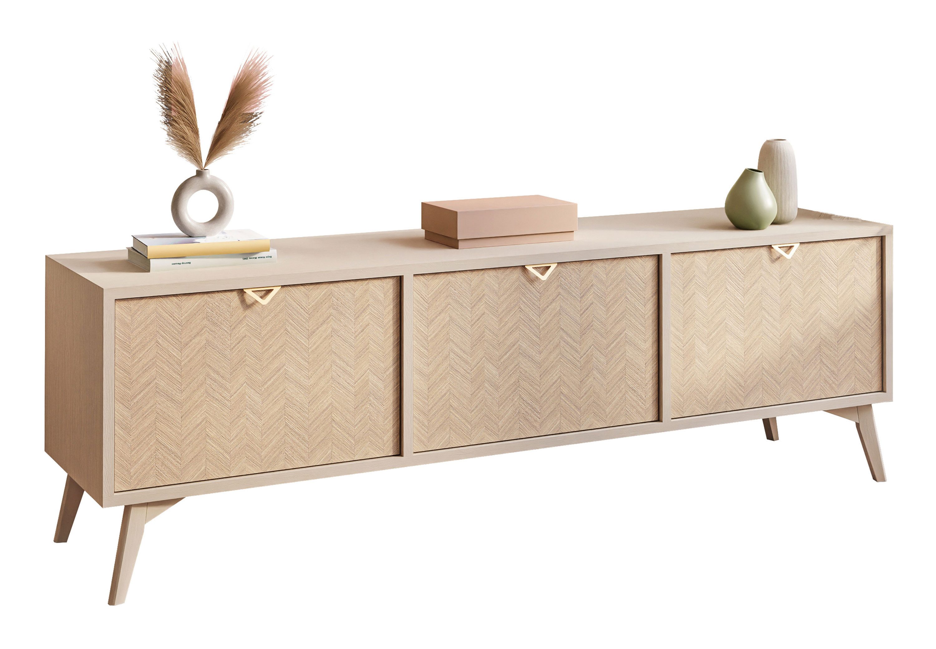 Lookway Lowboard ALOE mit drei Türen, Breite: 158 cm günstig online kaufen