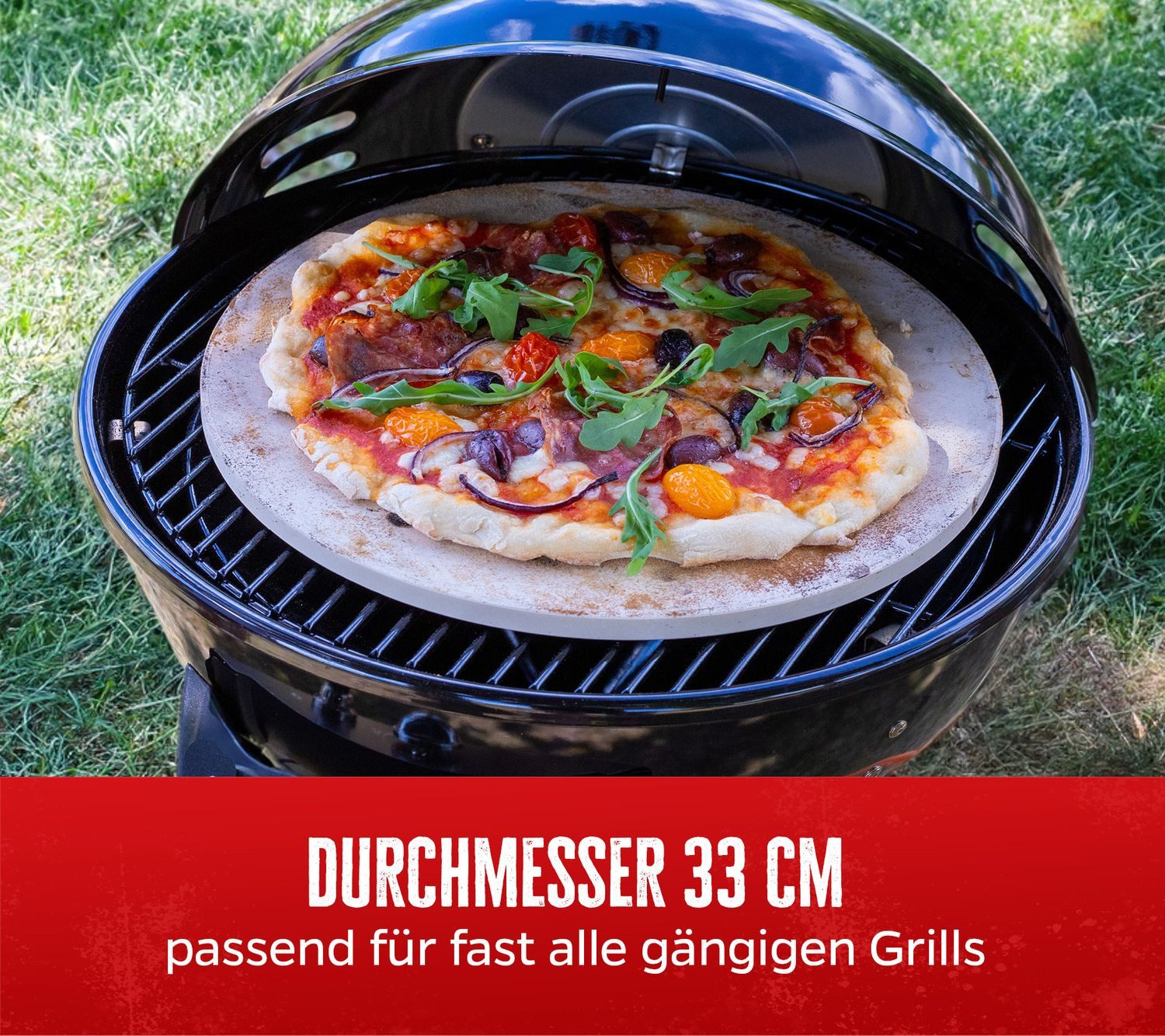 Grillfürst Pizzastein Grillfürst Pizzastein Ø 33 cm, Cordierit, auch als Brotbackstein oder zum Backen von Flammkuchen etc.