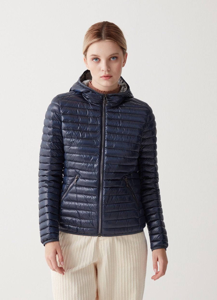 Colmar Winterjacke Übergangansjacke (warm, Daunen Steppjacke, feste Kapuze) dunkelblau