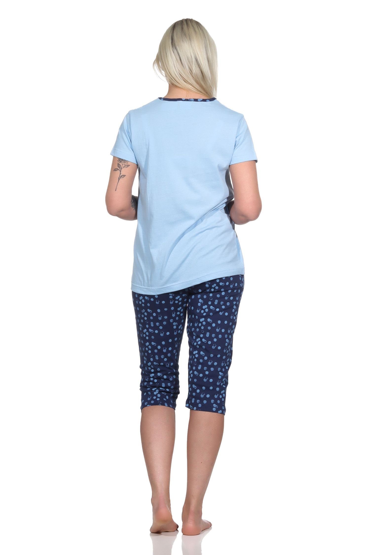 Normann Pyjama Damen Capri Pyjama, Schlafanzug "RELAX" - 122 204 10 757