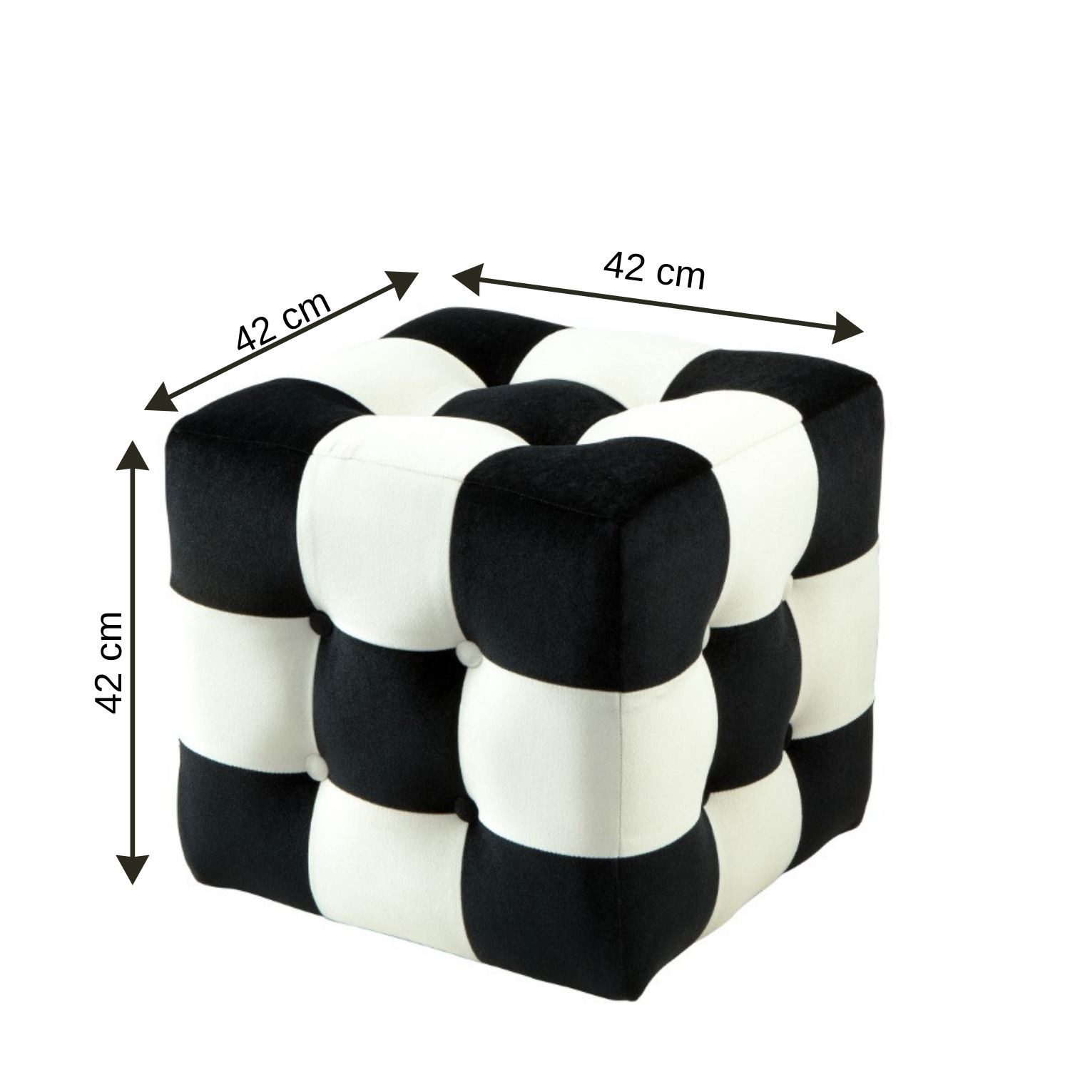 Skye Decor Pouf Patchwork (1-St), Gemusterter Polsterpouf