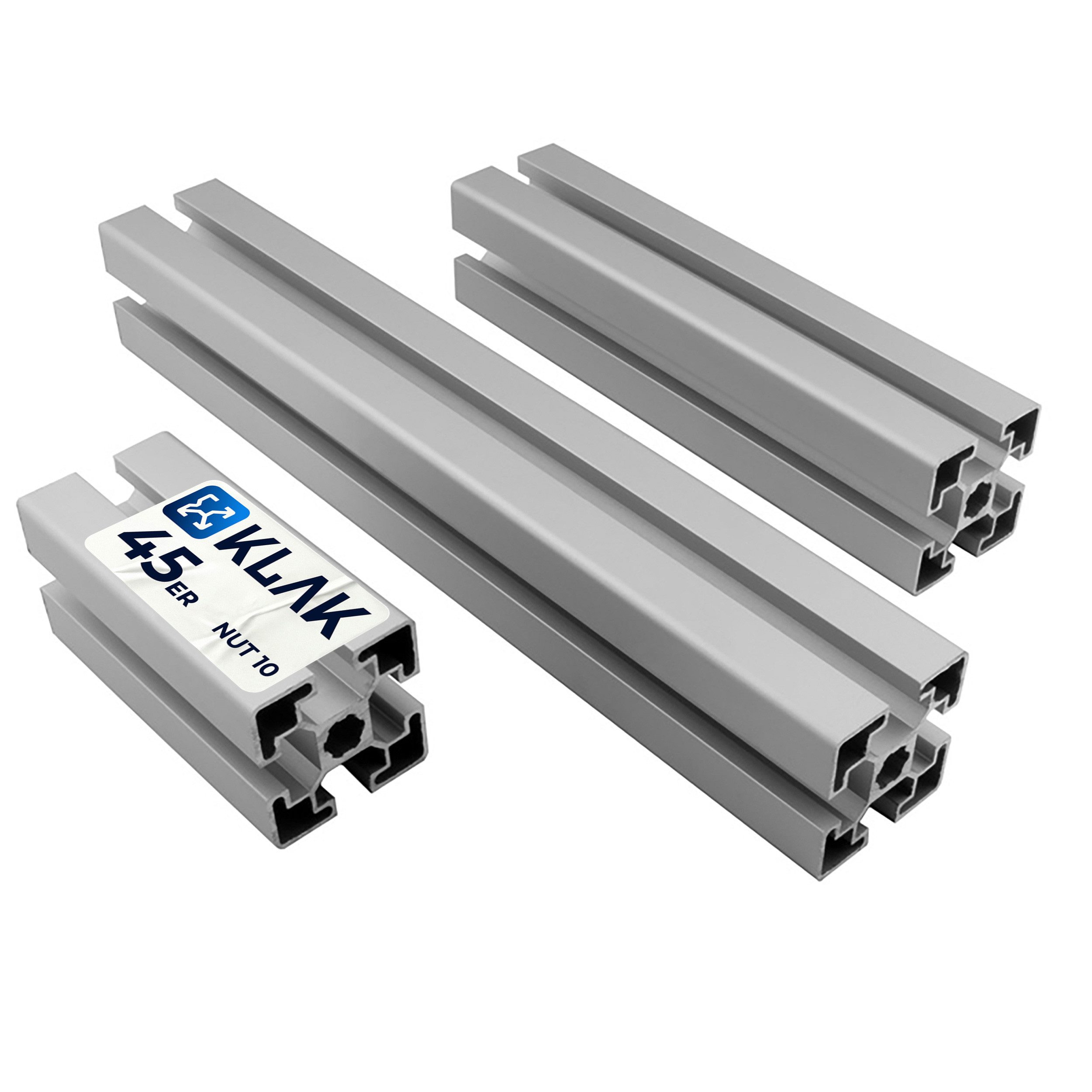 KLAK Profil KLAK 45 - Aluprofil 45x45 Nut 8 Montageprofil Typ-I Nut 10 10-200cm