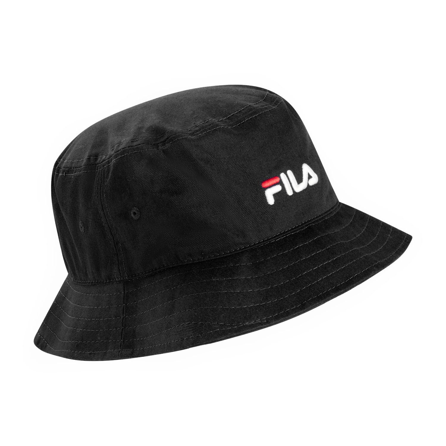 Fila BRUSQUE Hat Bucket Fischerhut Unisex Cappy Logo Schwarz -