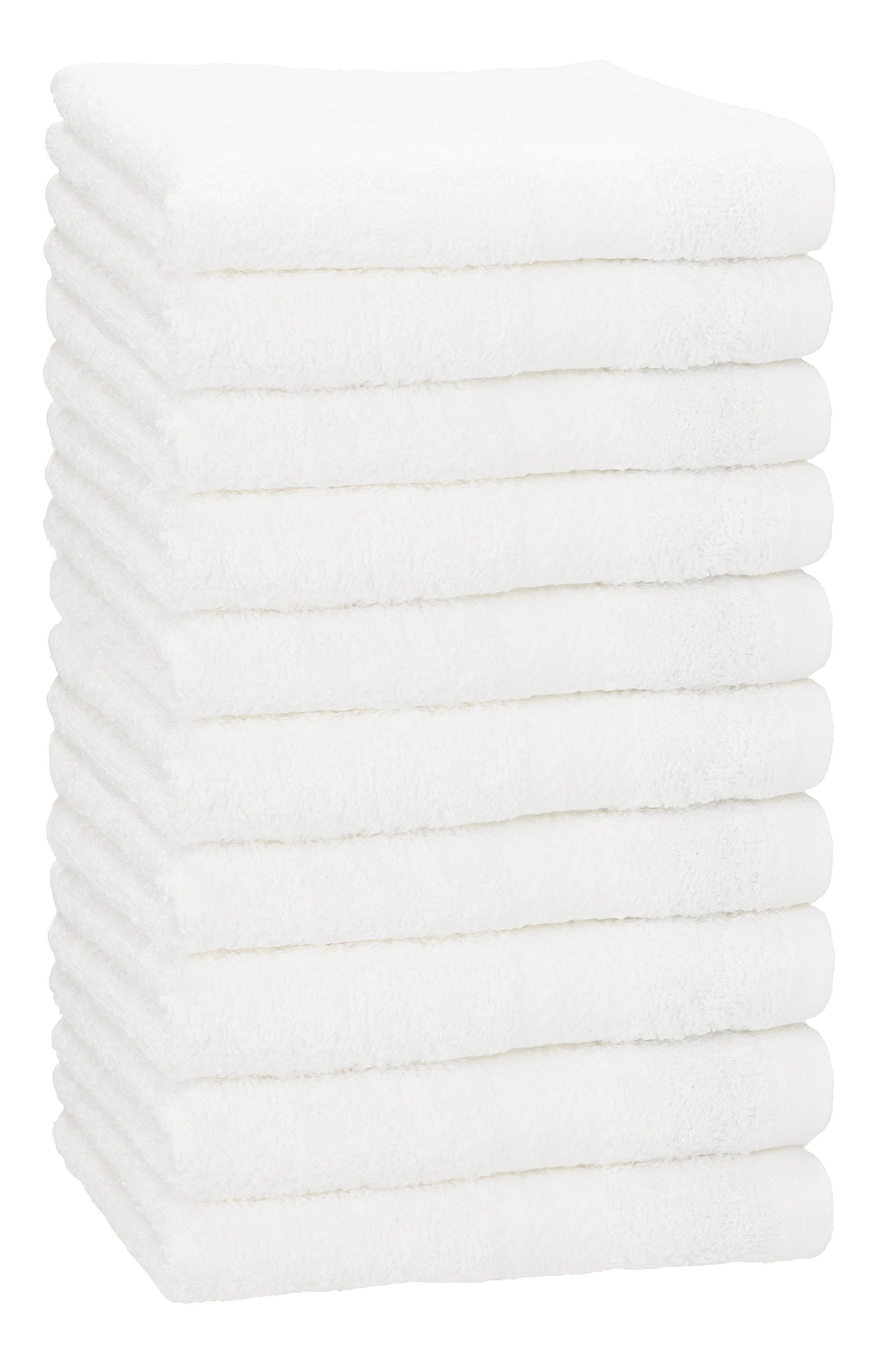 Betz Handtücher 10 Stück Handtücher Premium 50x100 cm Farbe weiß, 100% Baumwolle (Set, 10-St)