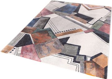 Teppich Kurzflorteppich Argo 63732, TaraCarpet, rechteckig, Höhe: 14 mm, moderner Vintage multi b Wohnzimmer Esszimmer Schlafzimmer 80x150 cm