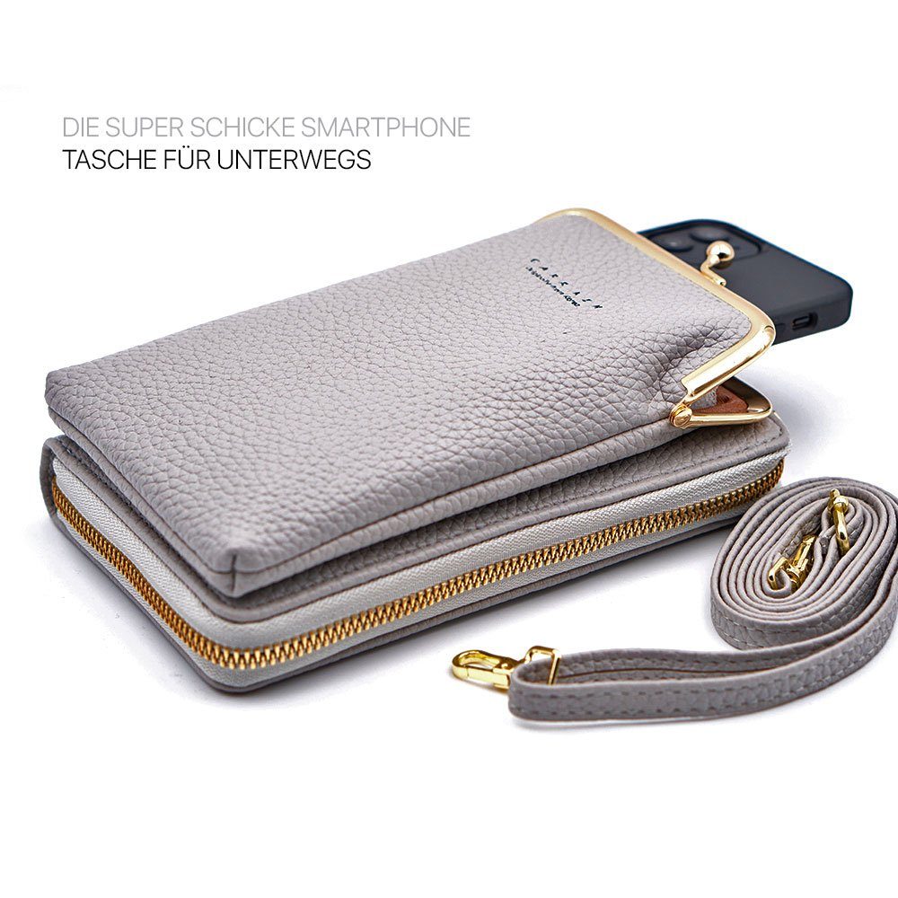 FITSU Mini Bag Umhängetasche, Schultertasche, Handytasche zum Umhängen, Umhängetasche mit Handyfach und abnehmbaren Schultergurt