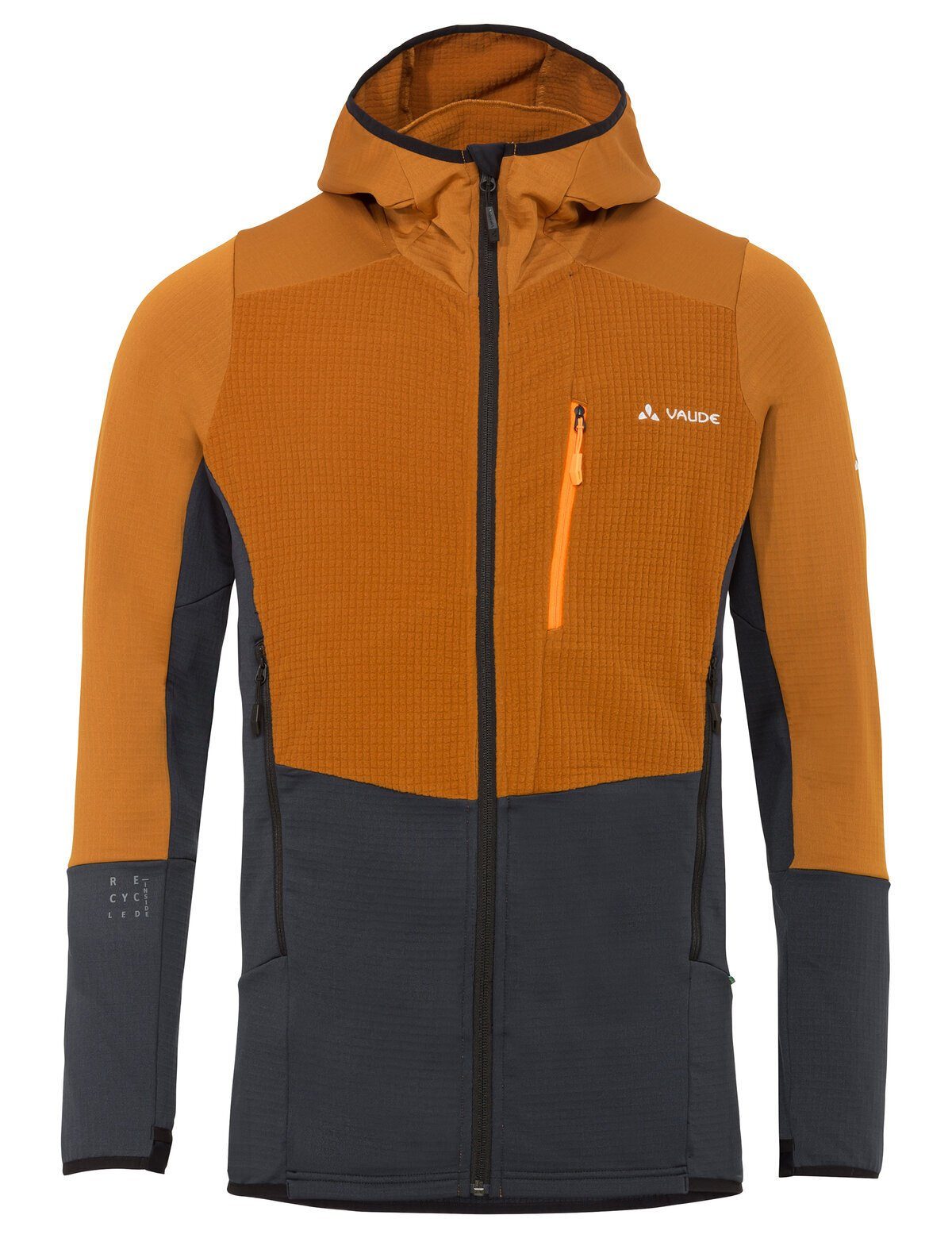 VAUDE Outdoorjacke Men's Monviso Hooded Grid Fleece Jacket (1-St) Klimaneutral kompensiert silt brown