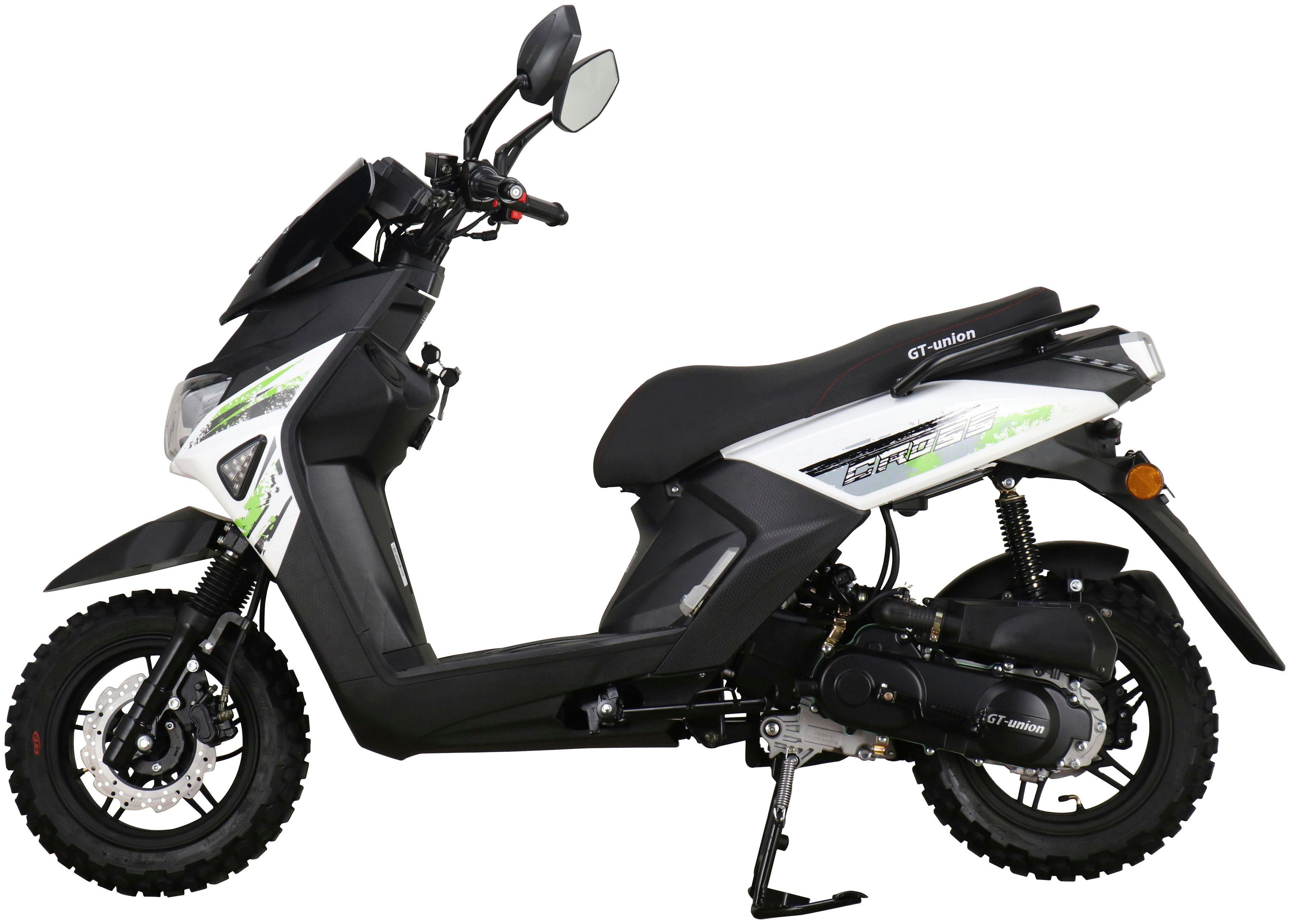 GT UNION 50-45, weiß/grün ccm, km/h, Cross-Concept Euro PX Motorroller 50 45 5 55 2.0