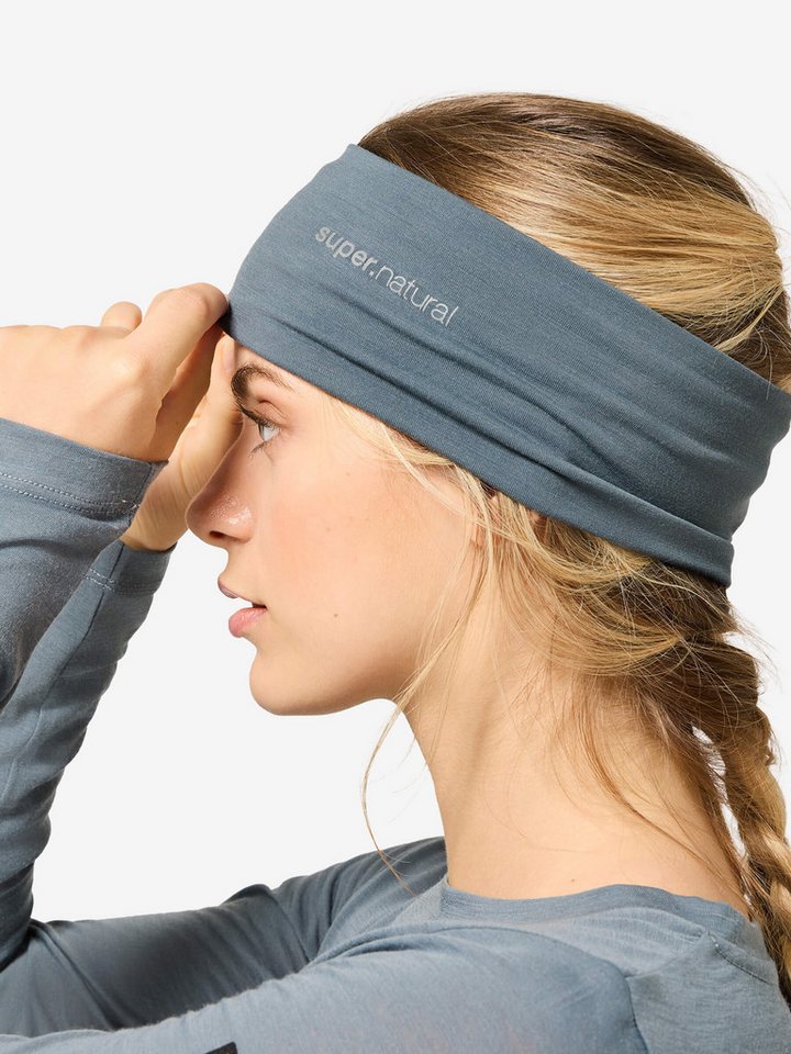 SUPER.NATURAL Stirnband Merino Stirnband WANDERLUST HEADBAND wärmender Merino-Materialmix