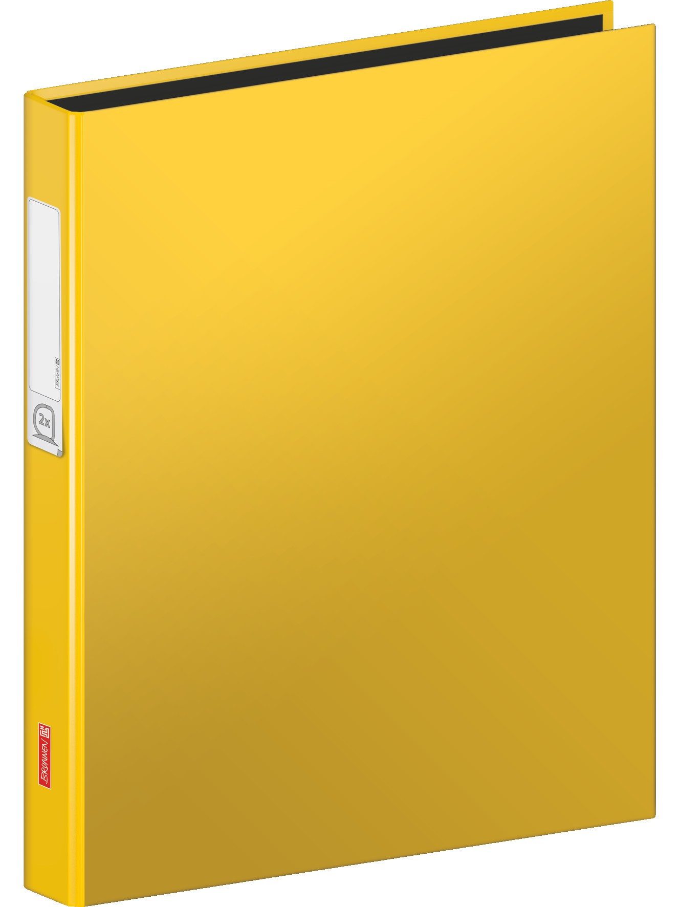 Baier & Schneider Ringbuchmappe Ringbuch A4 aus Karton 20 mm Füllhöhe gelb, schwarzer Innenspiegel