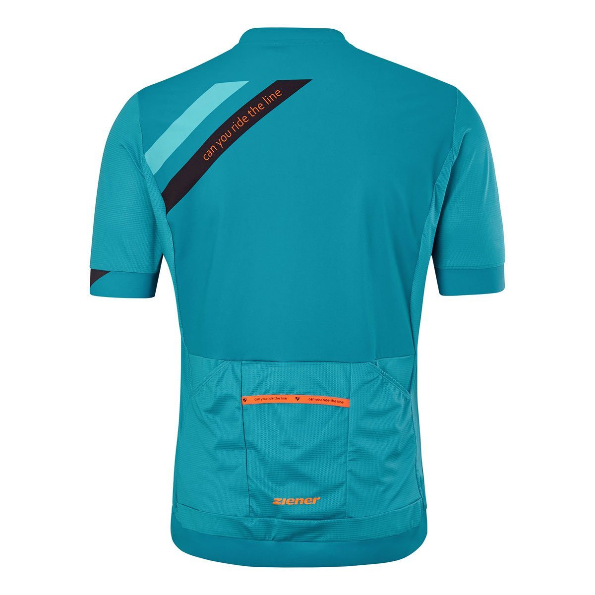 Ziener T-Shirt Nelis (Front-Reißverschluss, dreier Rückentasche, Mesheinsätze)