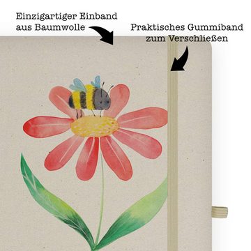 Mr. & Mrs. Panda Notizbuch Hummel Blume - Transparent - Geschenk, lustige Sprüche, Skizzenbuch, Mr. & Mrs. Panda, Personalisierbar