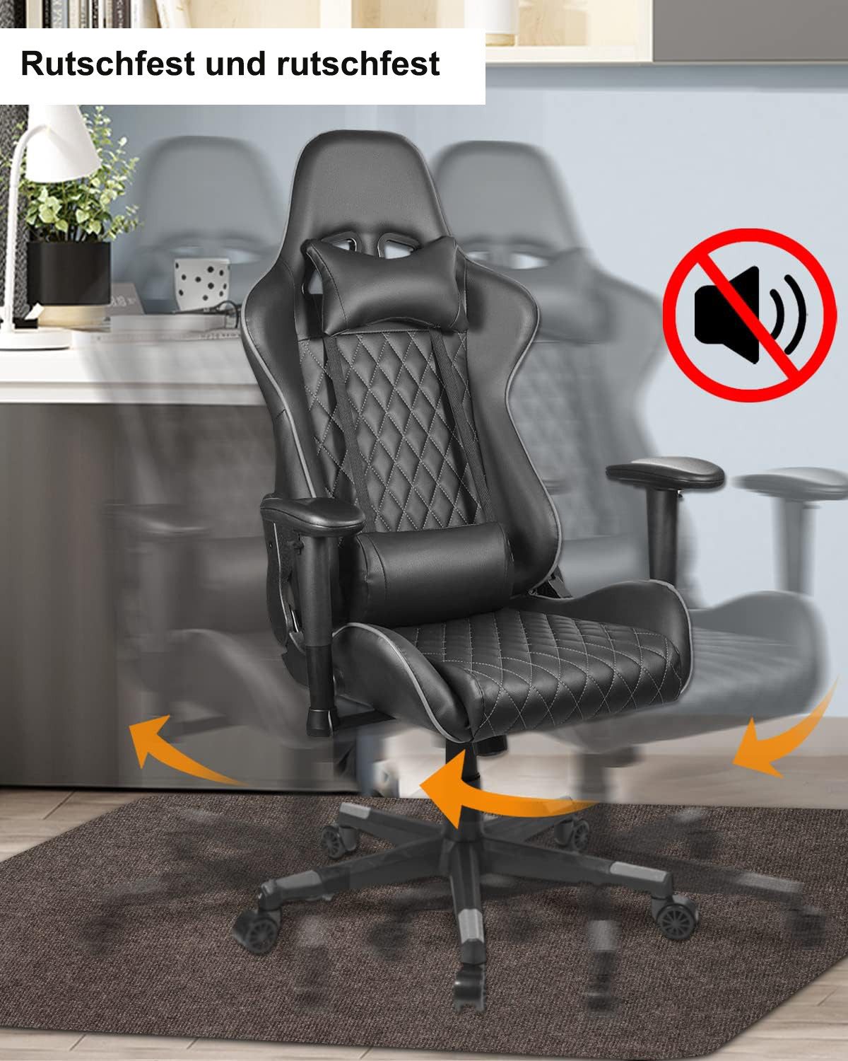 SinLaw Bodenschutzmatte Stuhlkissen für harte Böden, rutschfestes Stuhlkiss günstig online kaufen