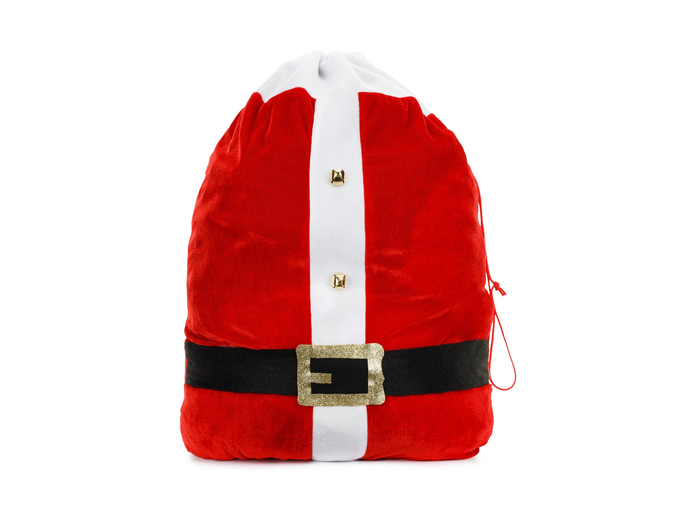 partydeco Aufbewahrungstasche, Weihnachtsmann Geschenksack 50x70cm Polyester Rot