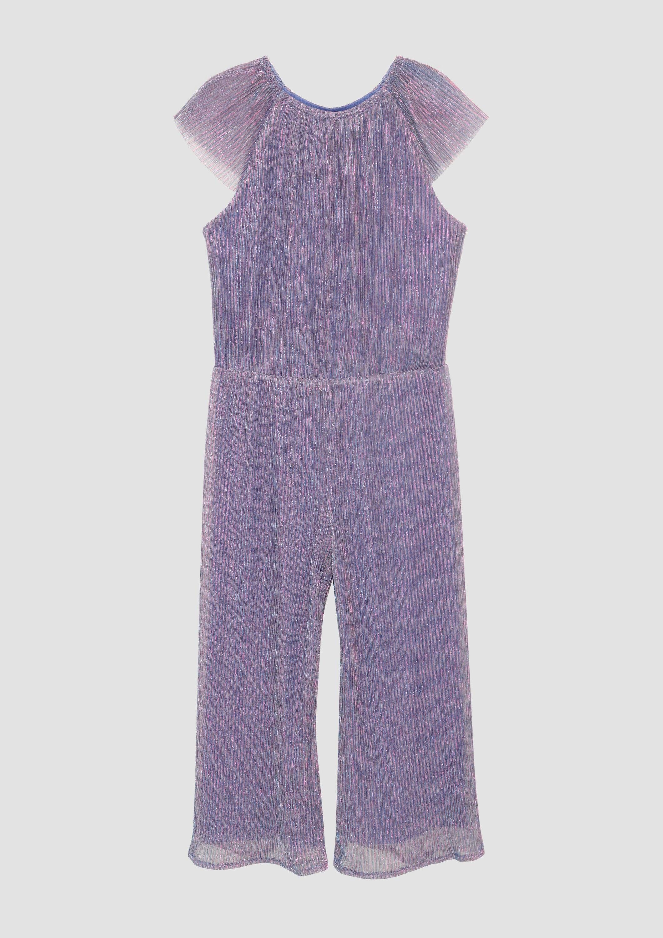 s.Oliver Jumpsuit Overall Festiver Chiffon-Overall mit Wide Leg (1-tlg)