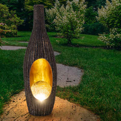 etc-shop Gartenleuchte, LED-Leuchtmittel fest verbaut, Warmweiß, Solarleuchte Gartendeko für Außen Deko Design