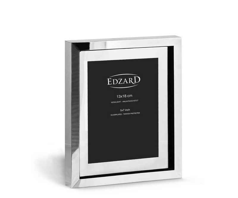 EDZARD Bilderrahmen Caserta, versilbert und anlaufgeschützt, für 13x18 cm Bilder - Fotorahmen