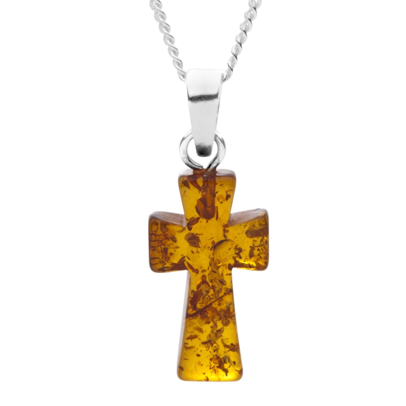 OSTSEE-SCHMUCK Kette mit Anhänger - Kreuz 28 x 16 mm - Silber 925/000 - Ber günstig online kaufen