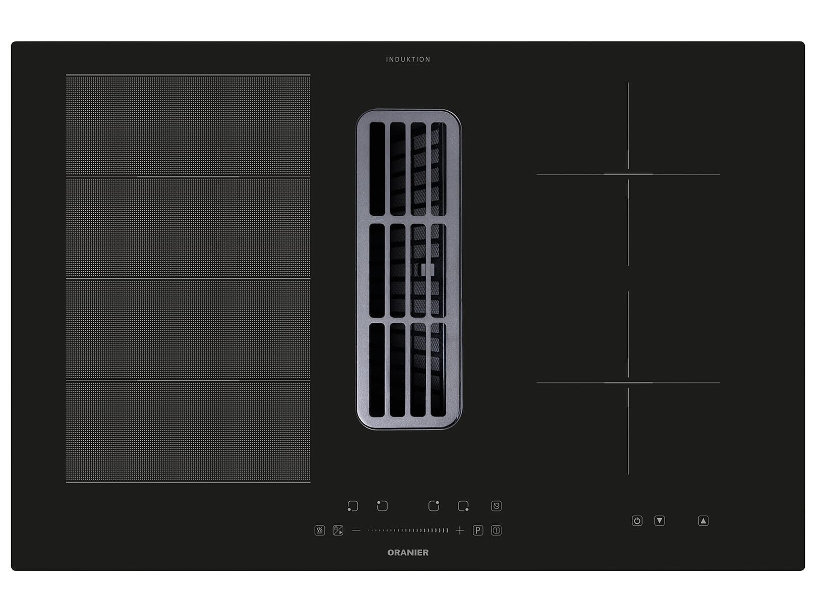 Oranier Kochfeld mit Dunstabzug KFA490, Timer, TouchControl-Bedienung