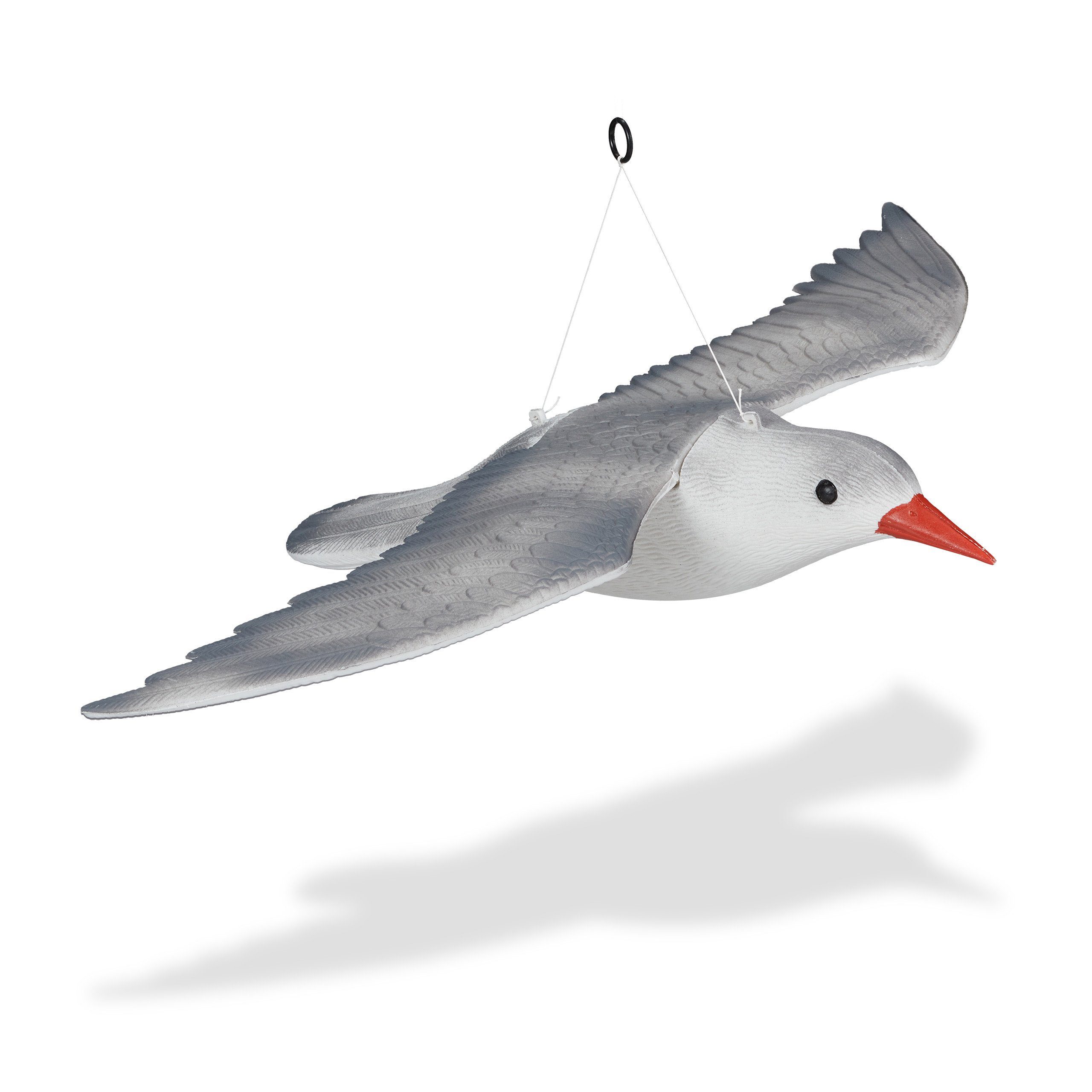 Gartenfigur Vogelschreck Möwe fliegend