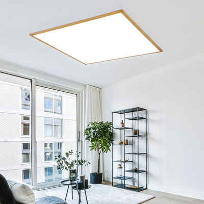 etc-shop LED Deckenleuchte, LED-Leuchtmittel fest verbaut, Warmweiß, Deckenpanel Deckenleuchte Aufbaupanel Designleuchte Wohnzimmerleuchte