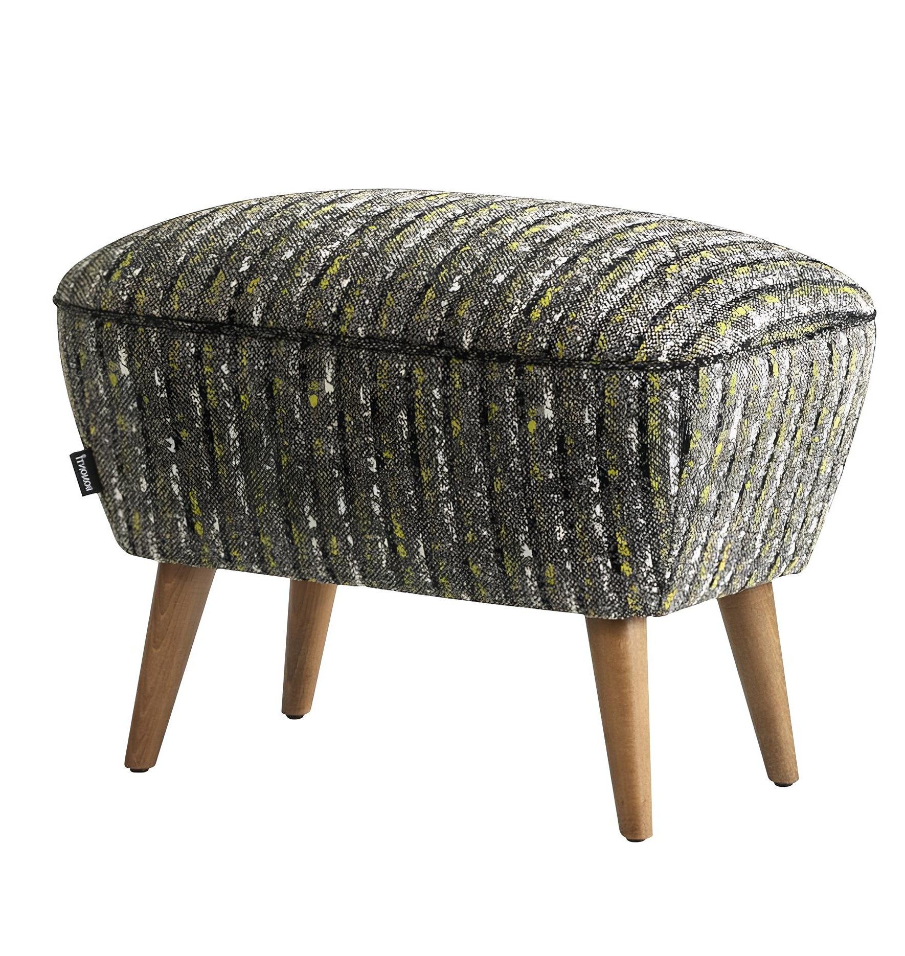 Xlmoebel Hocker Sitzpuff Ottomane Polsterstoff Grau für gemütliches Sitzen (1 St), Made in Europa