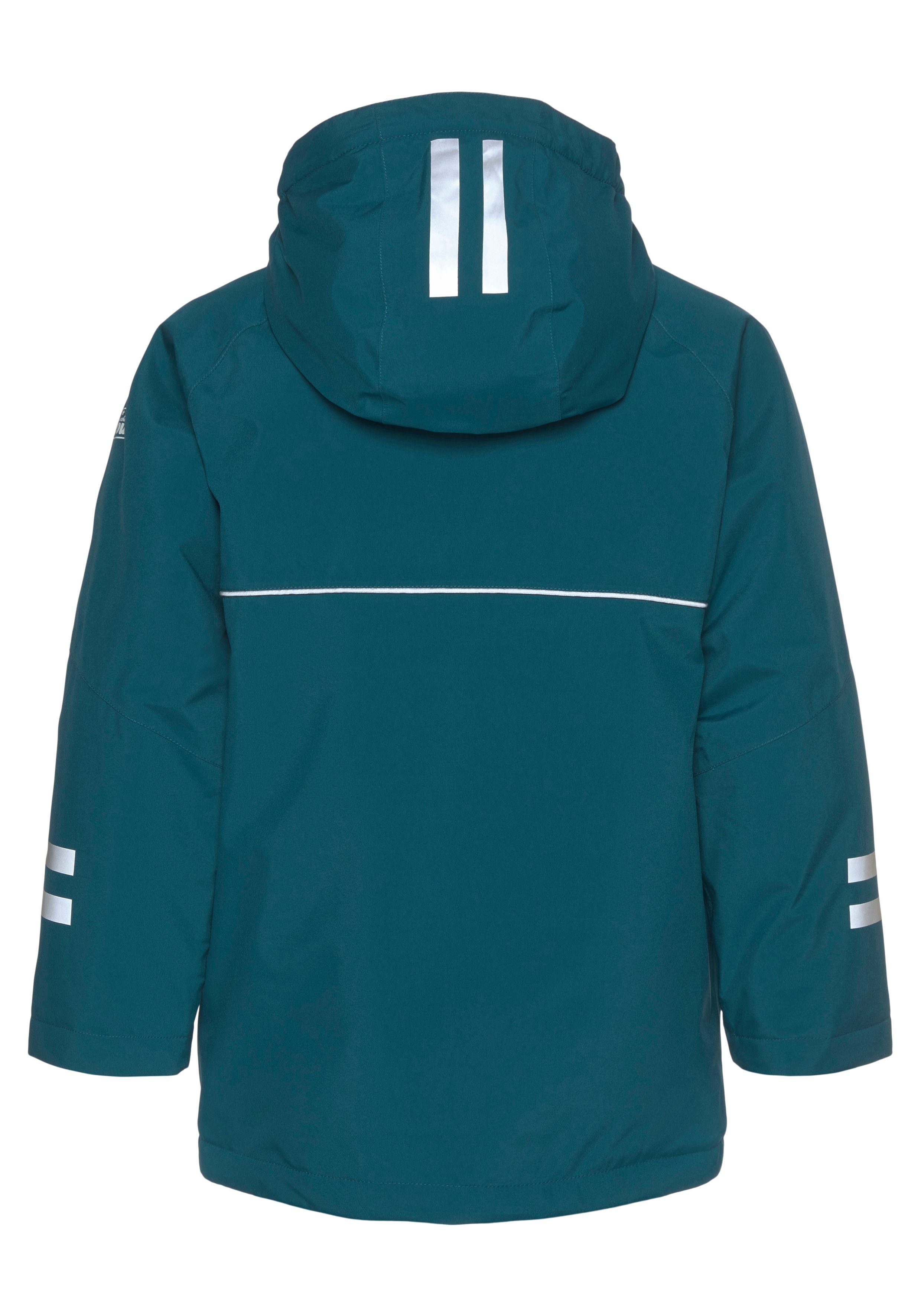 petrol Streifen Funktionsjacke in FLASH Highlight reflektierende Scout optisches durch