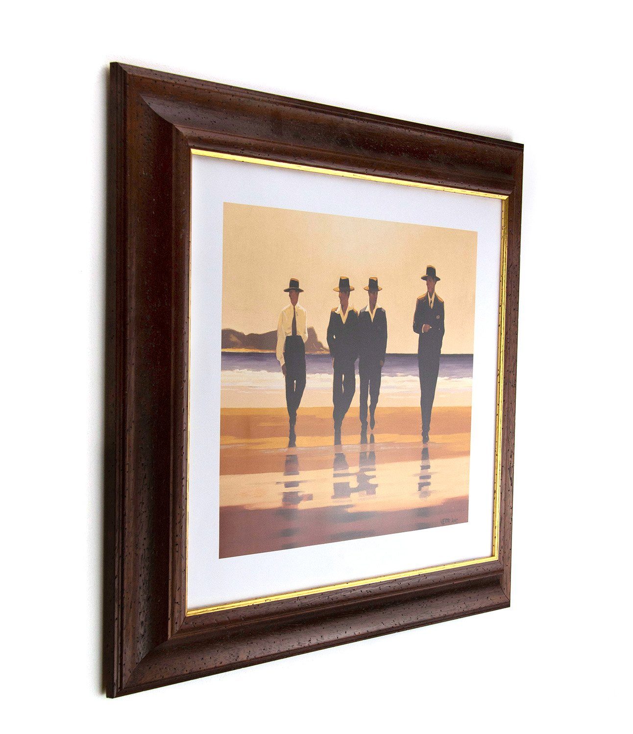 Einzelrahmen Bilderrahmen Vienna, (1 Stück), 60x80 cm, Nussbraun Gold, Holz günstig online kaufen