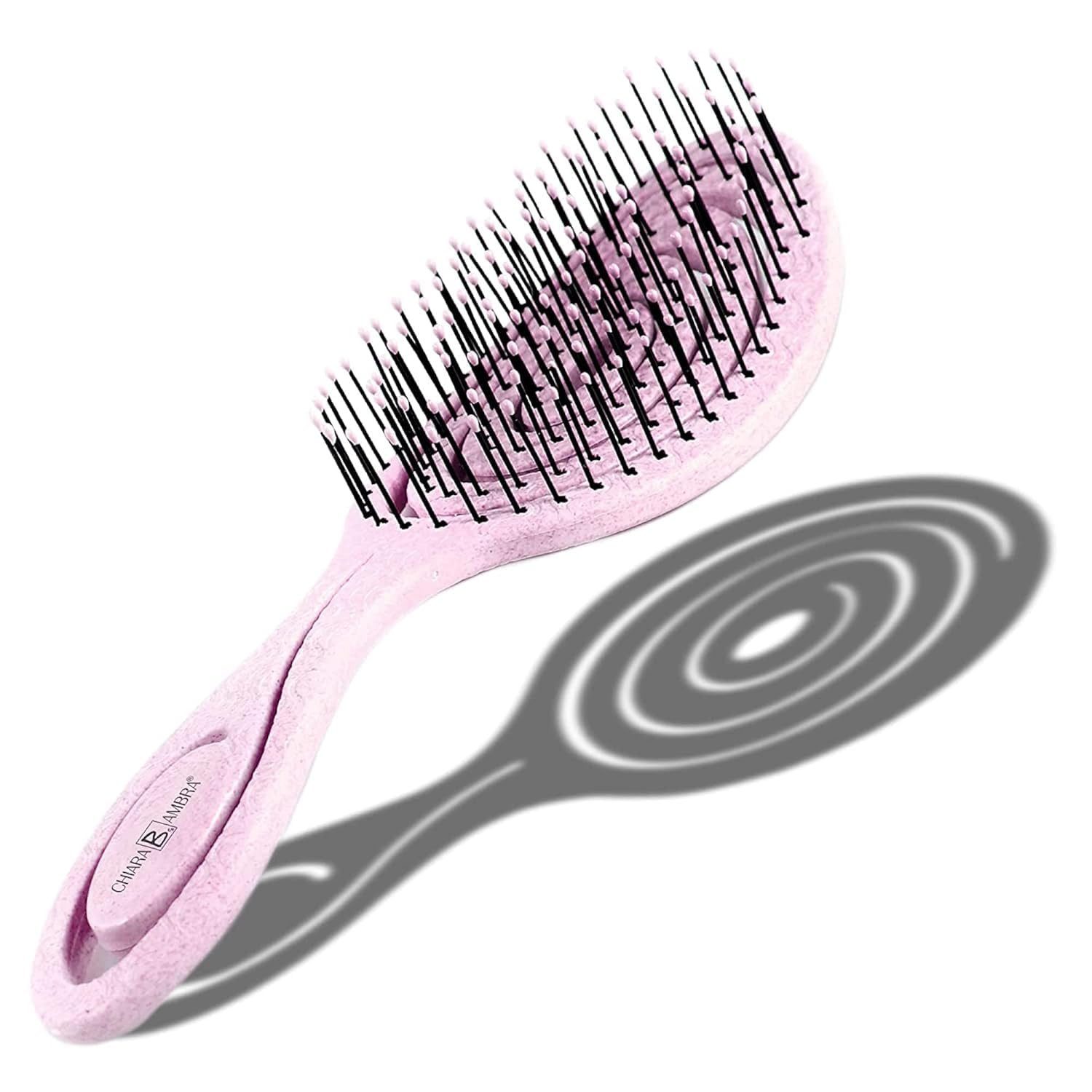 Haarbürste Chiara Ambra Bio Haarbürste, Bürste ohne Ziepen, Entwirrbürste