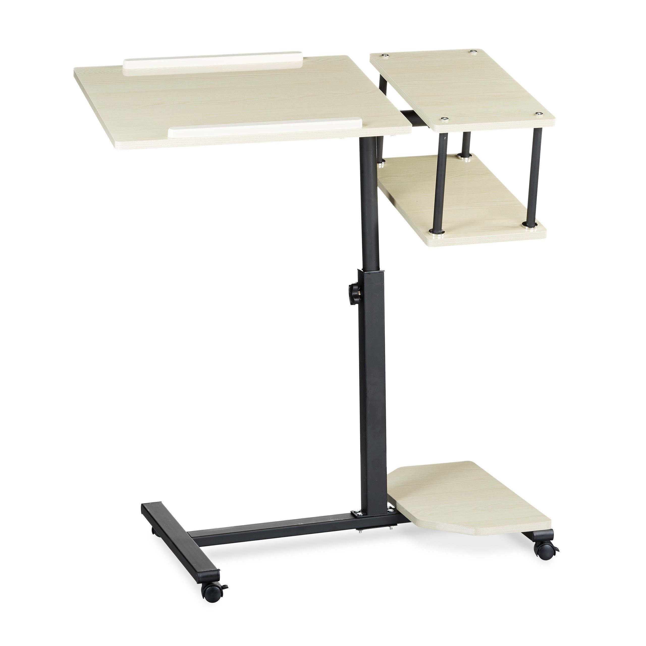 relaxdays Laptoptisch höhenverstellbar XL, Creme
