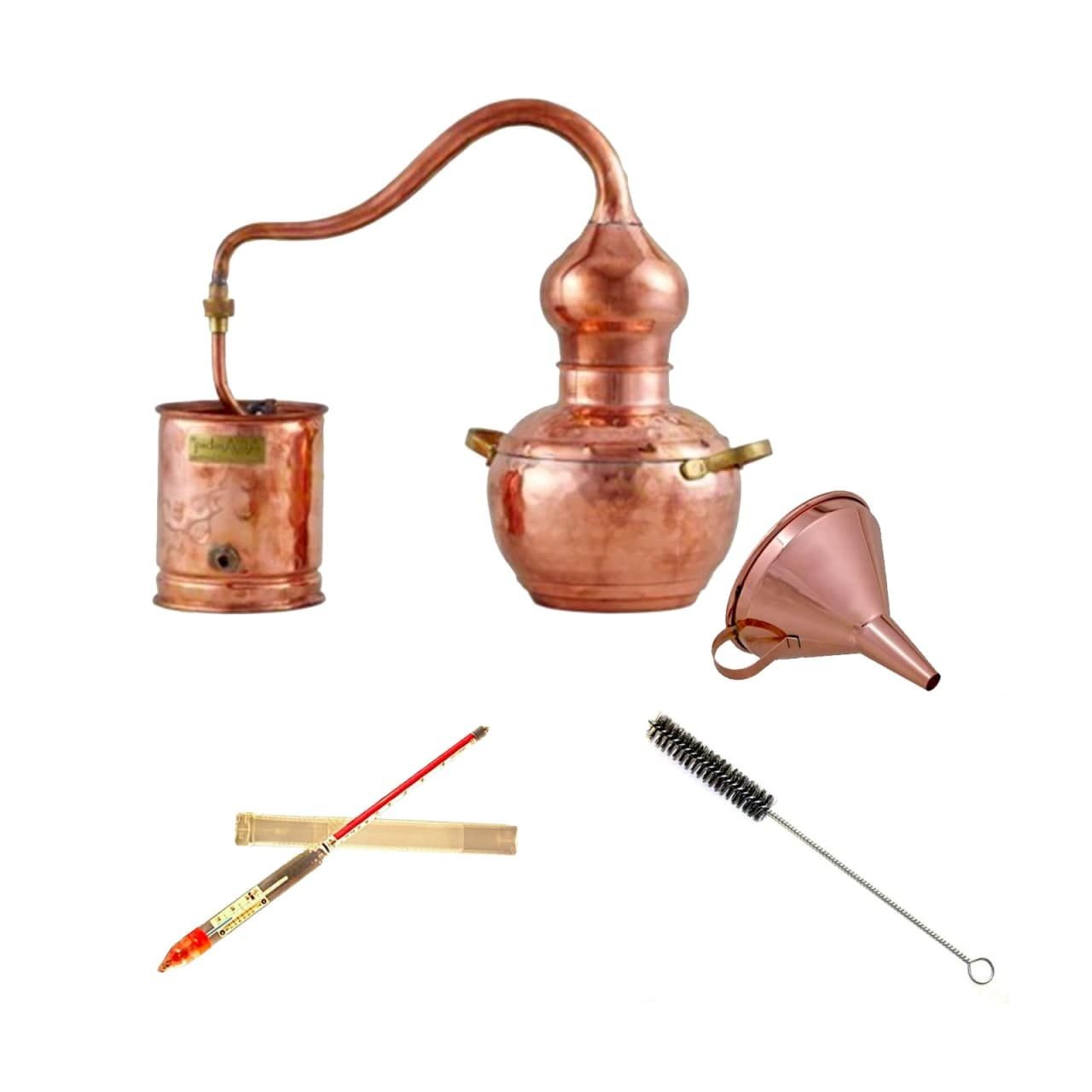 ich-zapfe Filtereinsatz Komplettset - Destille alembic premium 2 Liter Kupfer