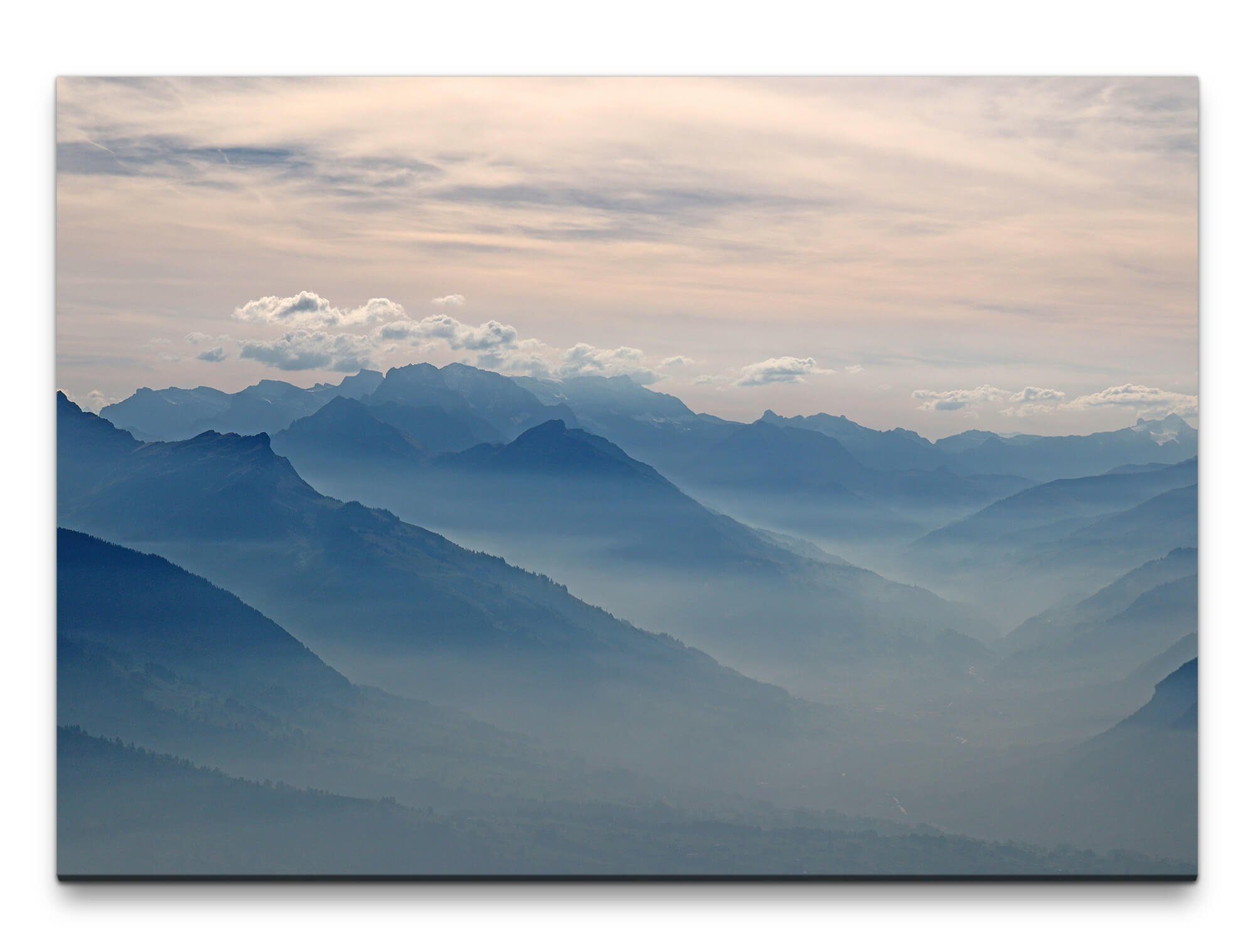 Leinwandbild Bilder XXL Nebelgebirge Wandbild auf Leinwand
