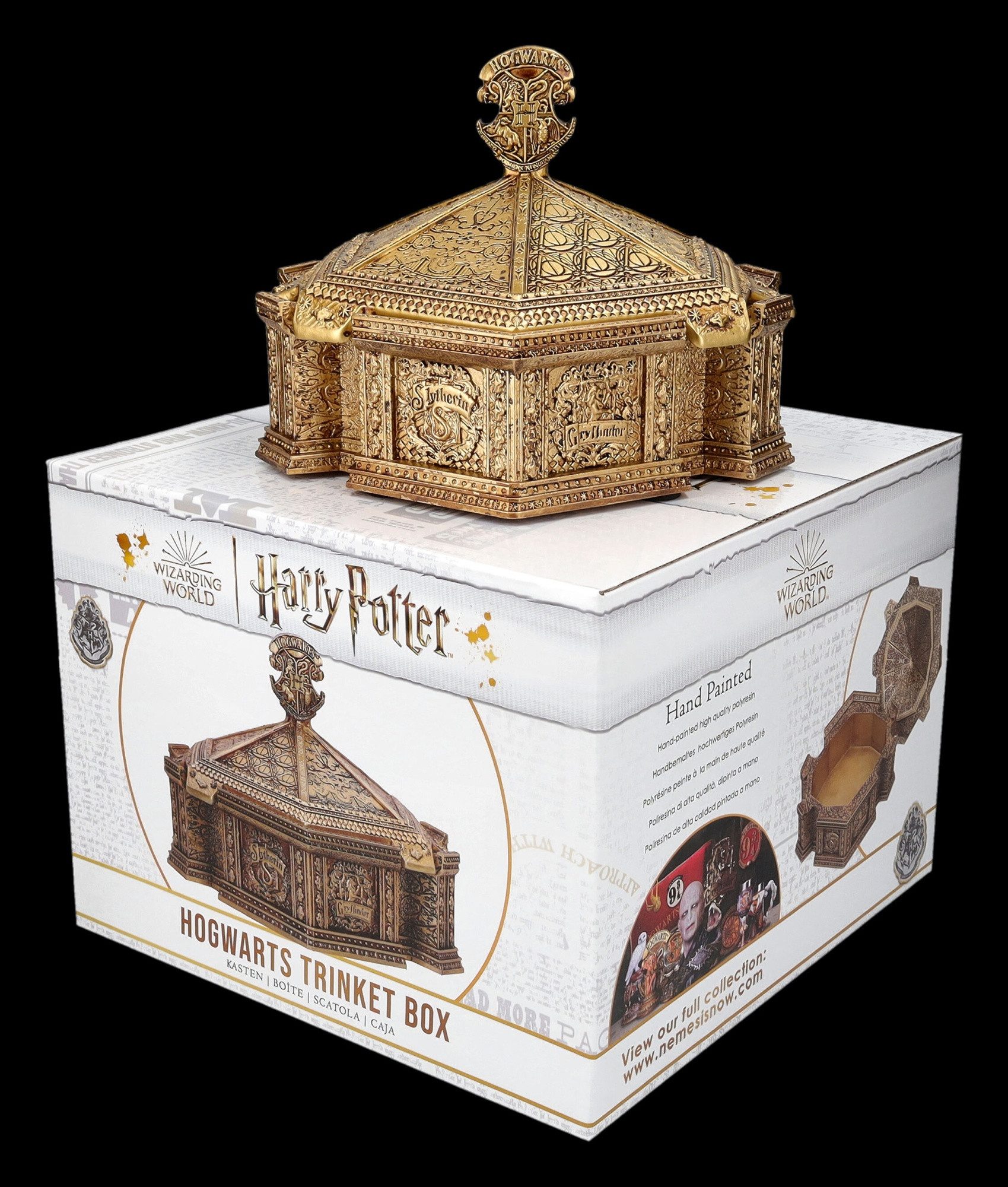 Figuren Shop GmbH Dekoobjekt Harry Potter Schatulle – Hogwarts Box Dekobox 13 cm Dekoration Merch