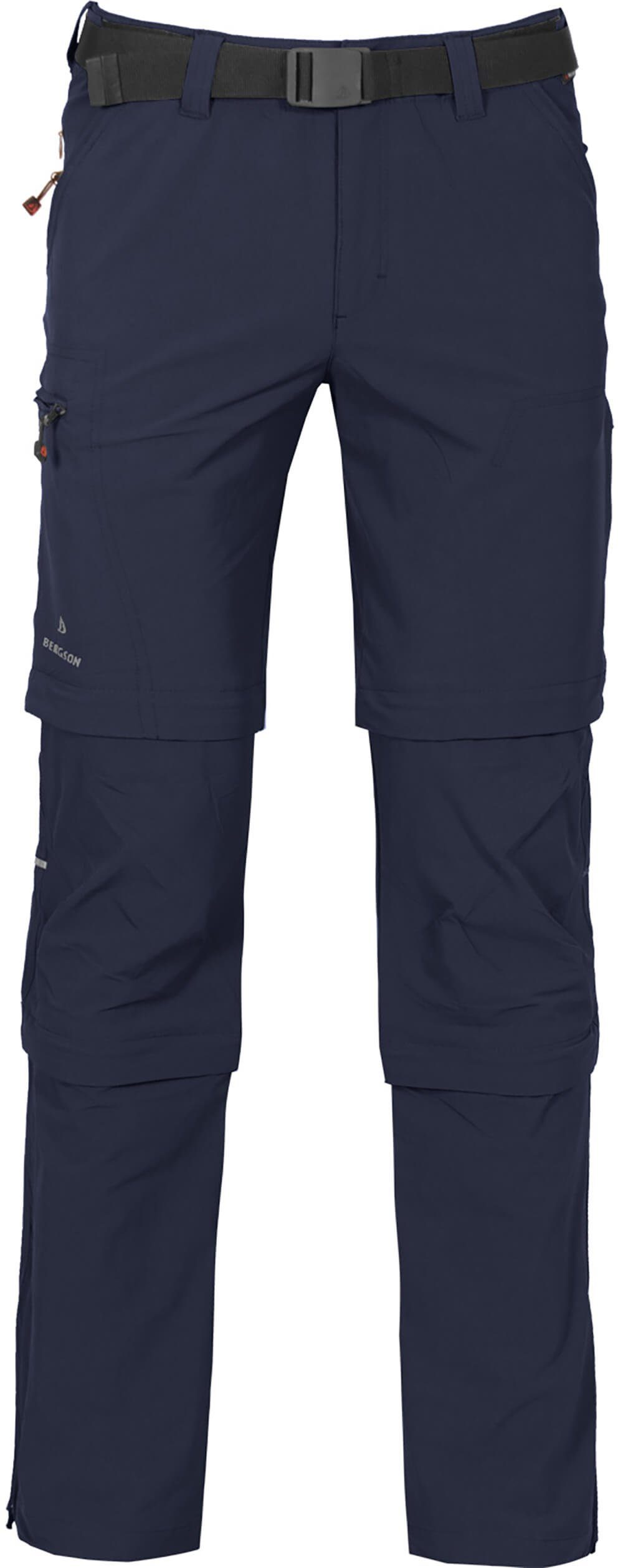 Normalgrößen, peacoat Bergson T-ZIPP Zipp-Off Doppel Wanderhose, blau Zip-off-Hose vielseitig, pflegeleicht, QUEENSLAND Herren mit