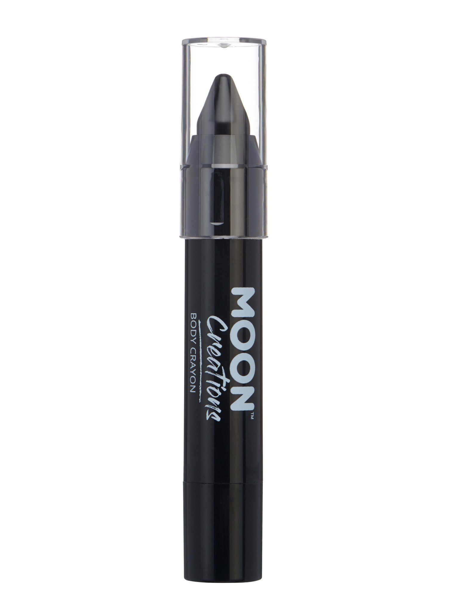 Smiffys Theaterschminke Moon Creations Körper Schminkstift schwarz, Kräftig deckender Schminkstift für Körper und Gesicht