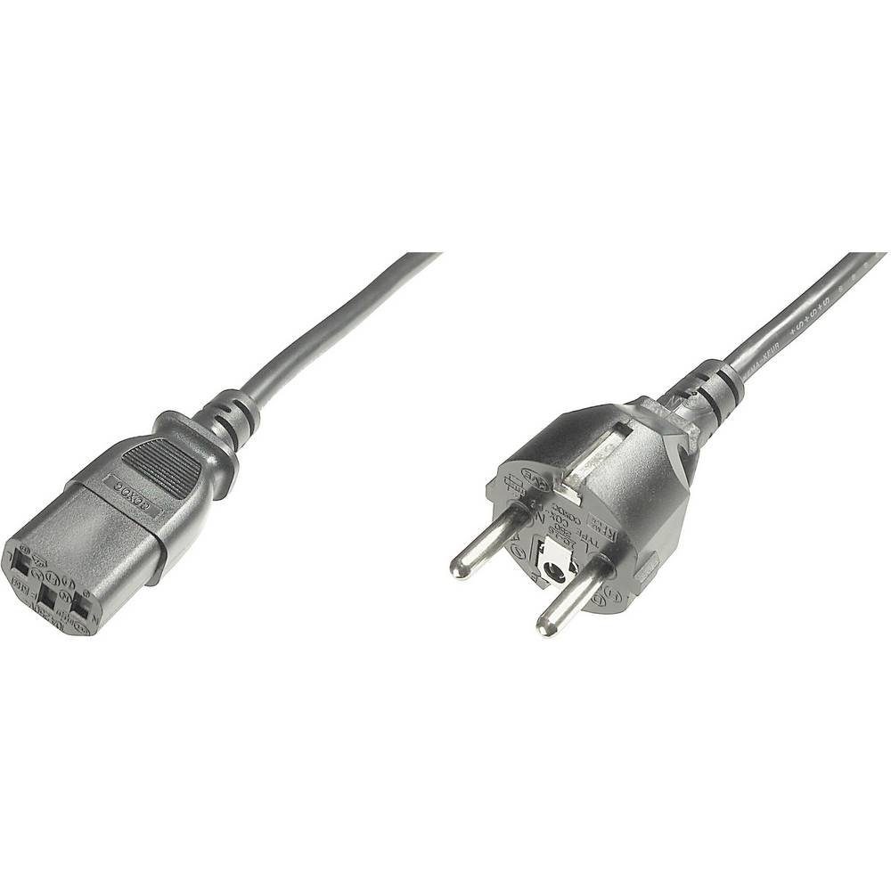 Netzanschlusskabel, CEE 7/7 (Typ-F) - C13 St/Bu, Computer-Kabel