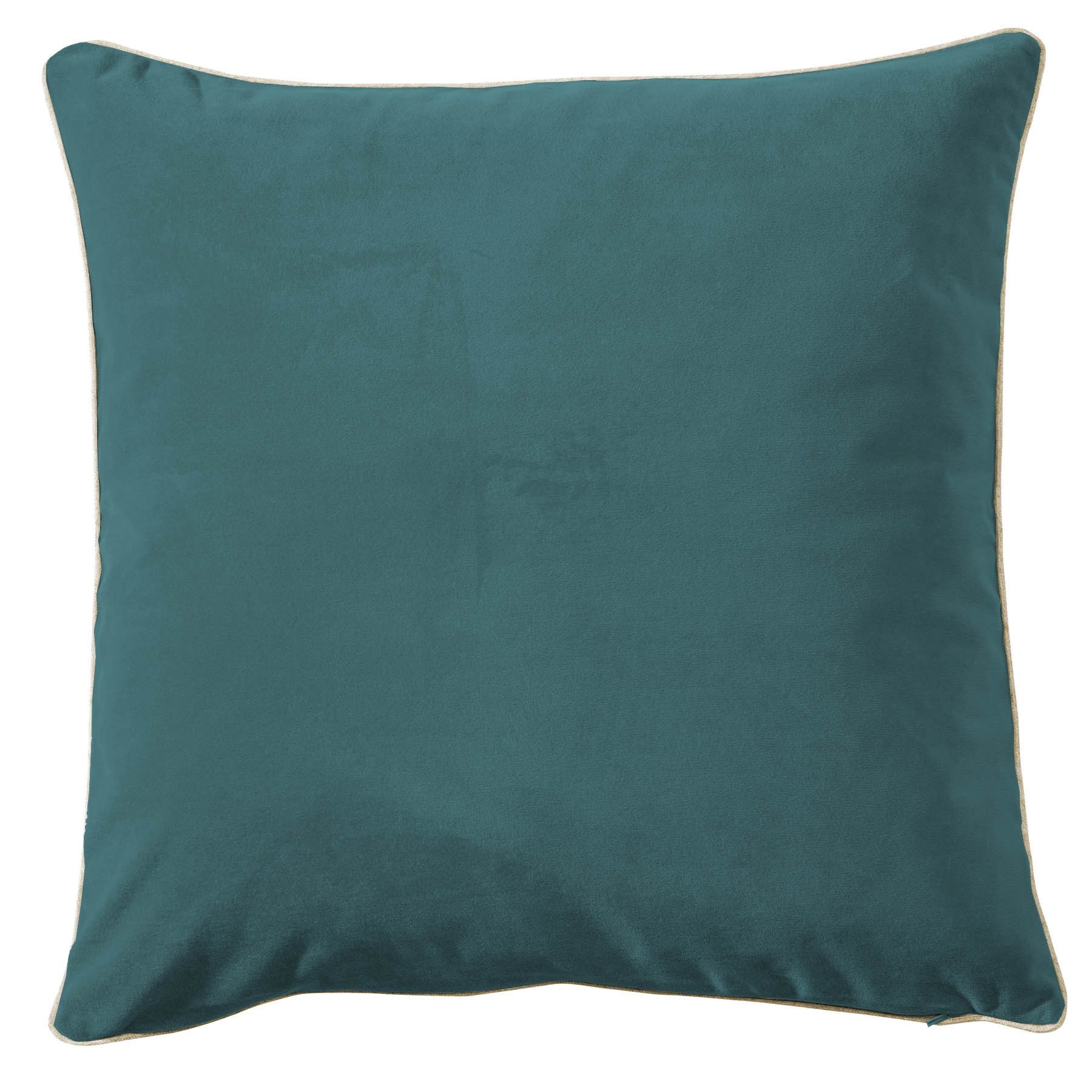 PICHLER Kissenhülle Velours uni Kissenhülle 2er Set 51 x 51 cm MELVA Rechteck teal, (2 Stück), Kissenbezug für Dekokissen Zierkissen Kissenhülle
