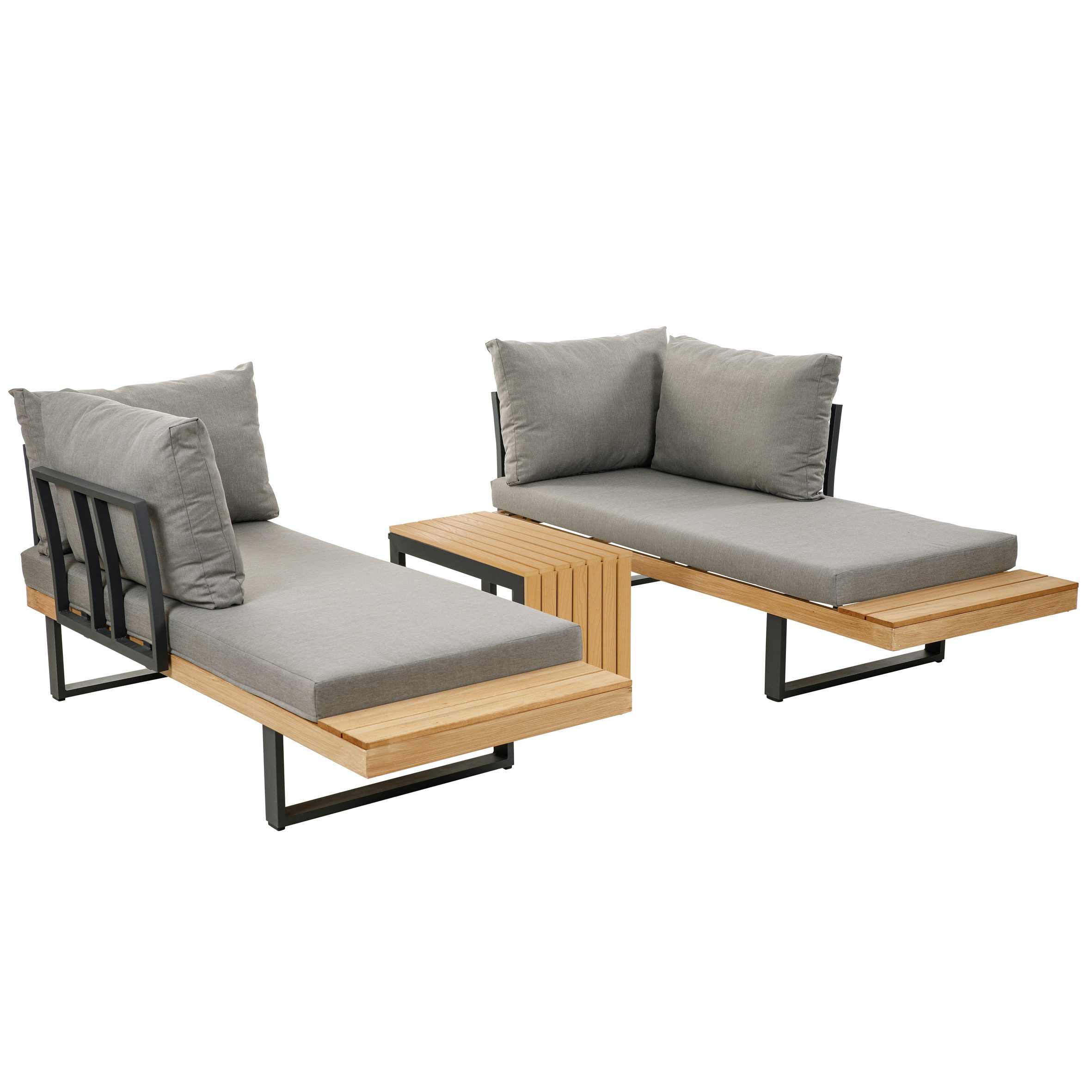 Greemotion Gartenlounge-Set Loungeset Outdoor [Lana] Loungemöbel-Set günstig online kaufen
