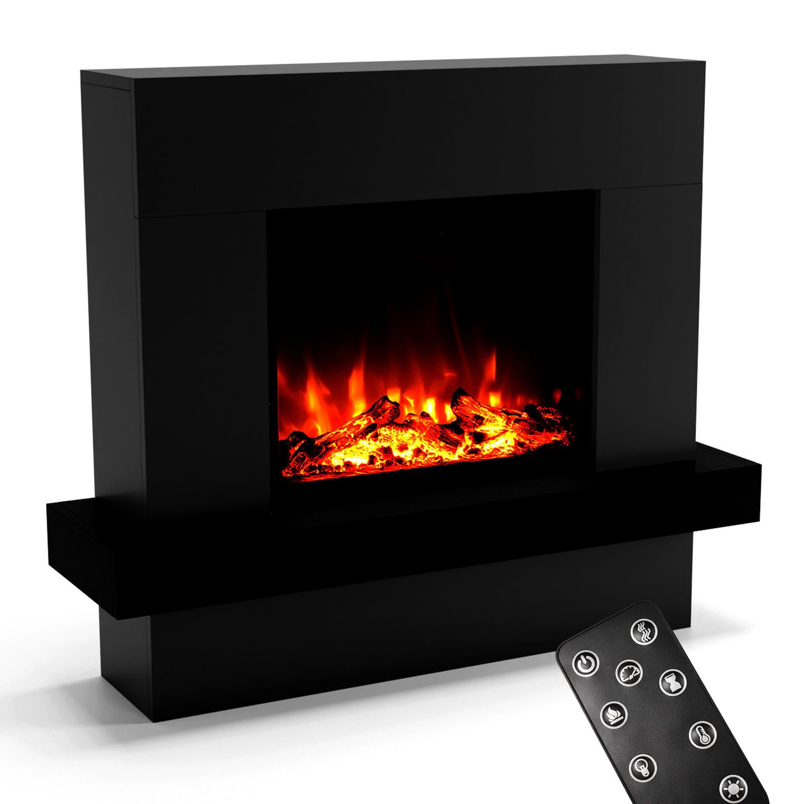 GF Core Elektrokamin PANDORA LED Kamin mit Heizung, Standkamin, Elektrischer Kamin mit 3-fach Farbwechsler und Knisterfunktion – Bild 2 von 5