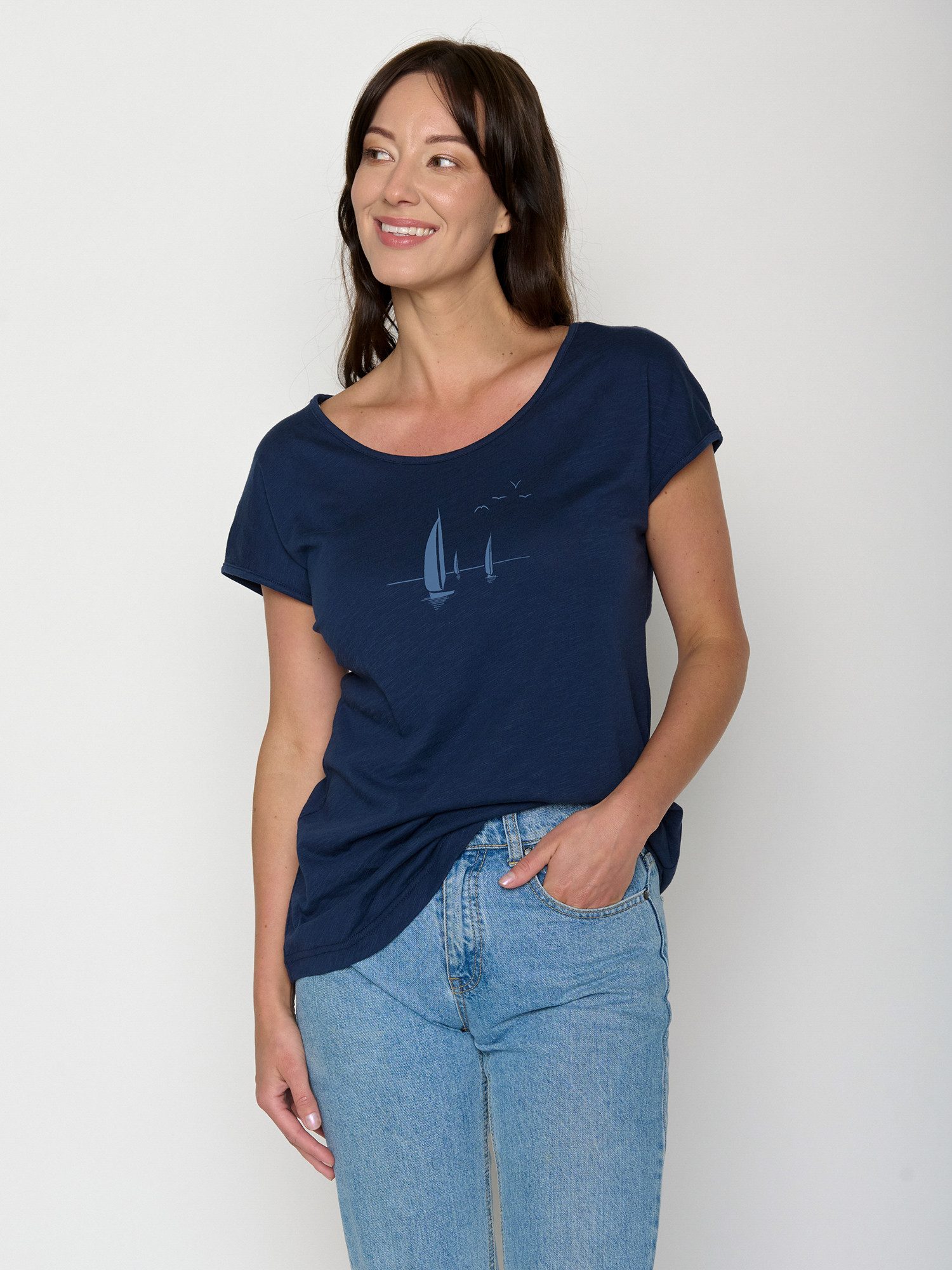 GreenBomb T-Shirt Cool Sailling Vessel (1-tlg) Rundhalsausschnitt, Bio-Baumwolle, GOTS Zertifiziert