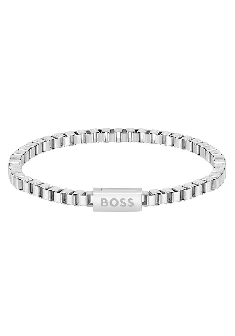 BOSS Armband Schmuck Edelstahl Armschmuck Venezianer CHAIN FOR HIM, zu Hoodie, Shirt, Jeans, Sneaker, Underwear, HUGO, BOSS ORANGE! edelstahlfarben