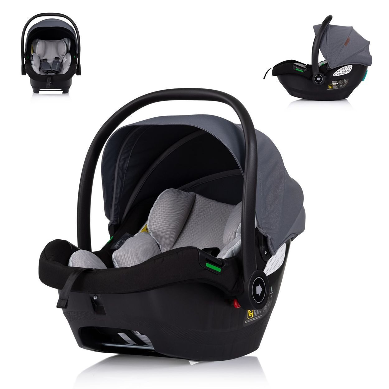 Chipolino Babyschale i-Size Babyschale Duo Smart, ab: 0, bis: 1.25, bis: 13 kg, Gruppe 0+, Kissen, verstellbare Kopfstütze