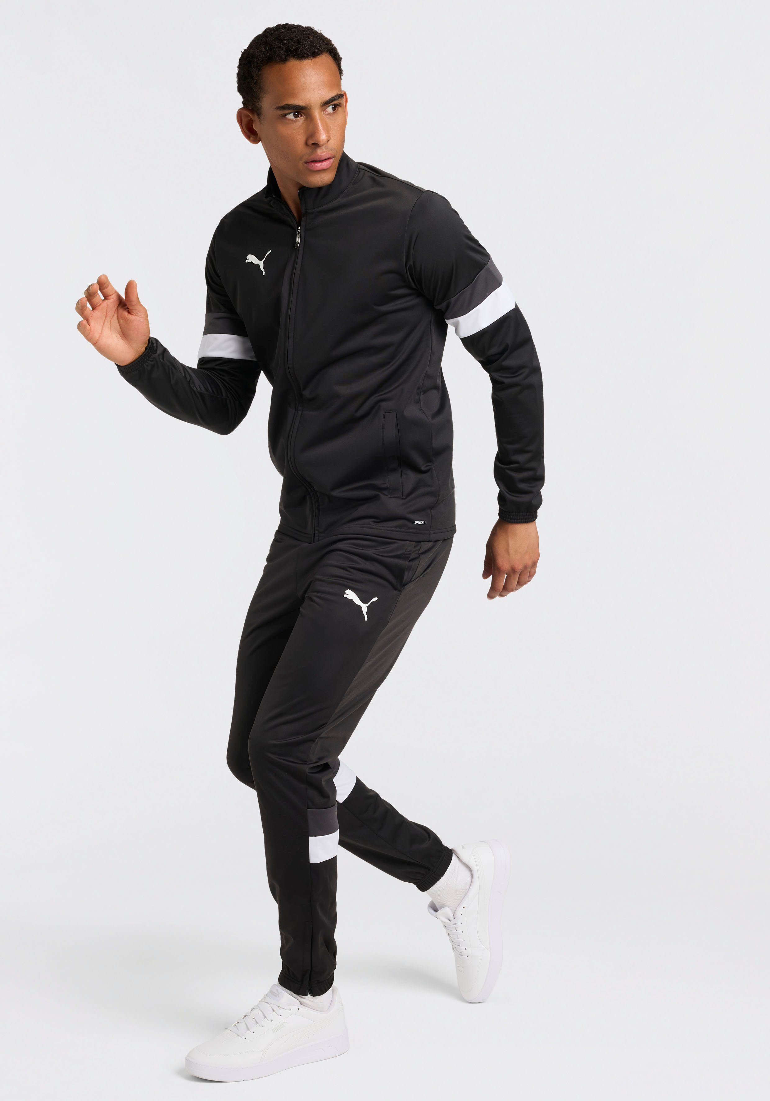 PUMA Trainingsanzug TEAMRISE TRACKSUIT (2-tlg), zweiteiliges Set, Regular Fit, ohne Kapuze