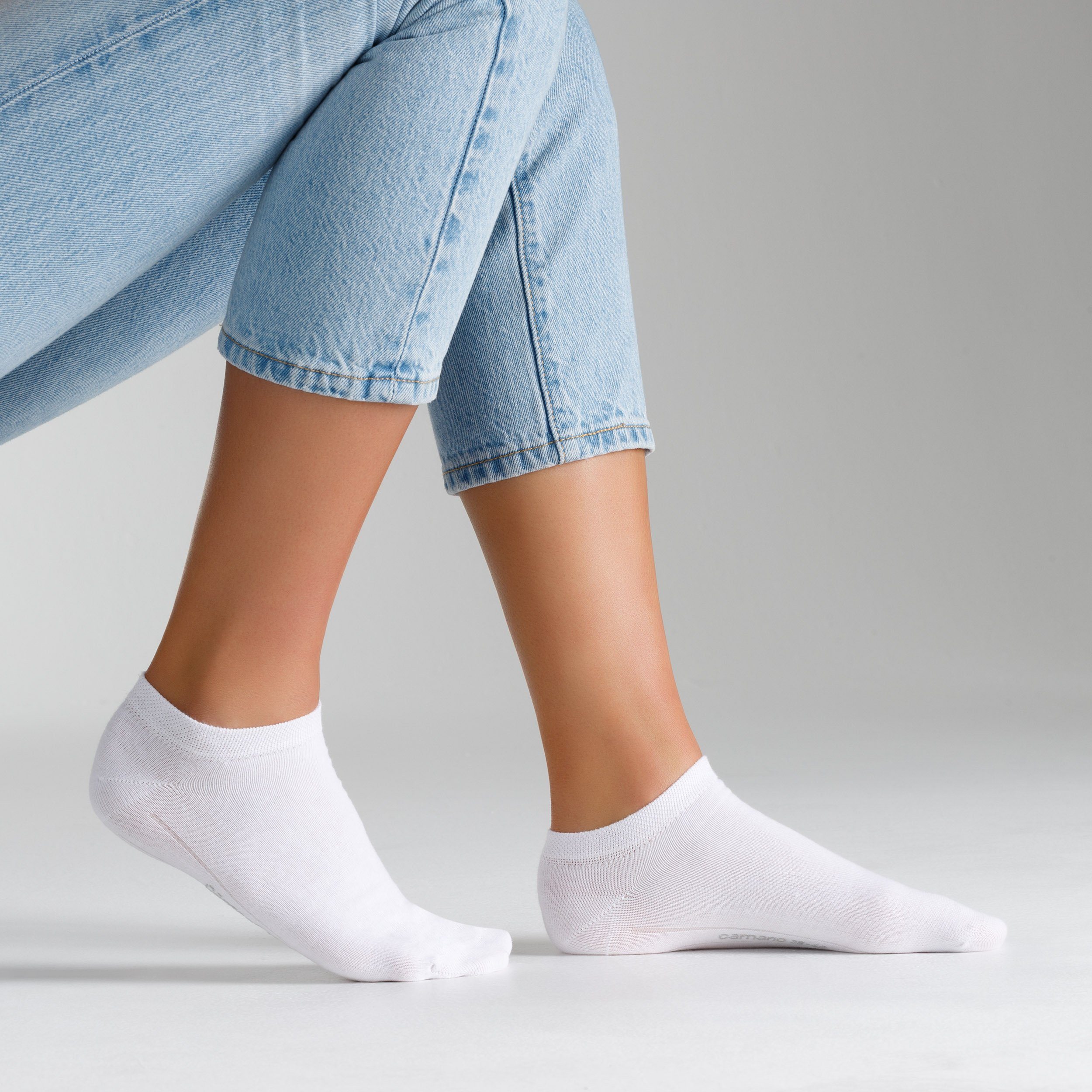 Camano Socken (9-Paar) in schlichtem Design weiß