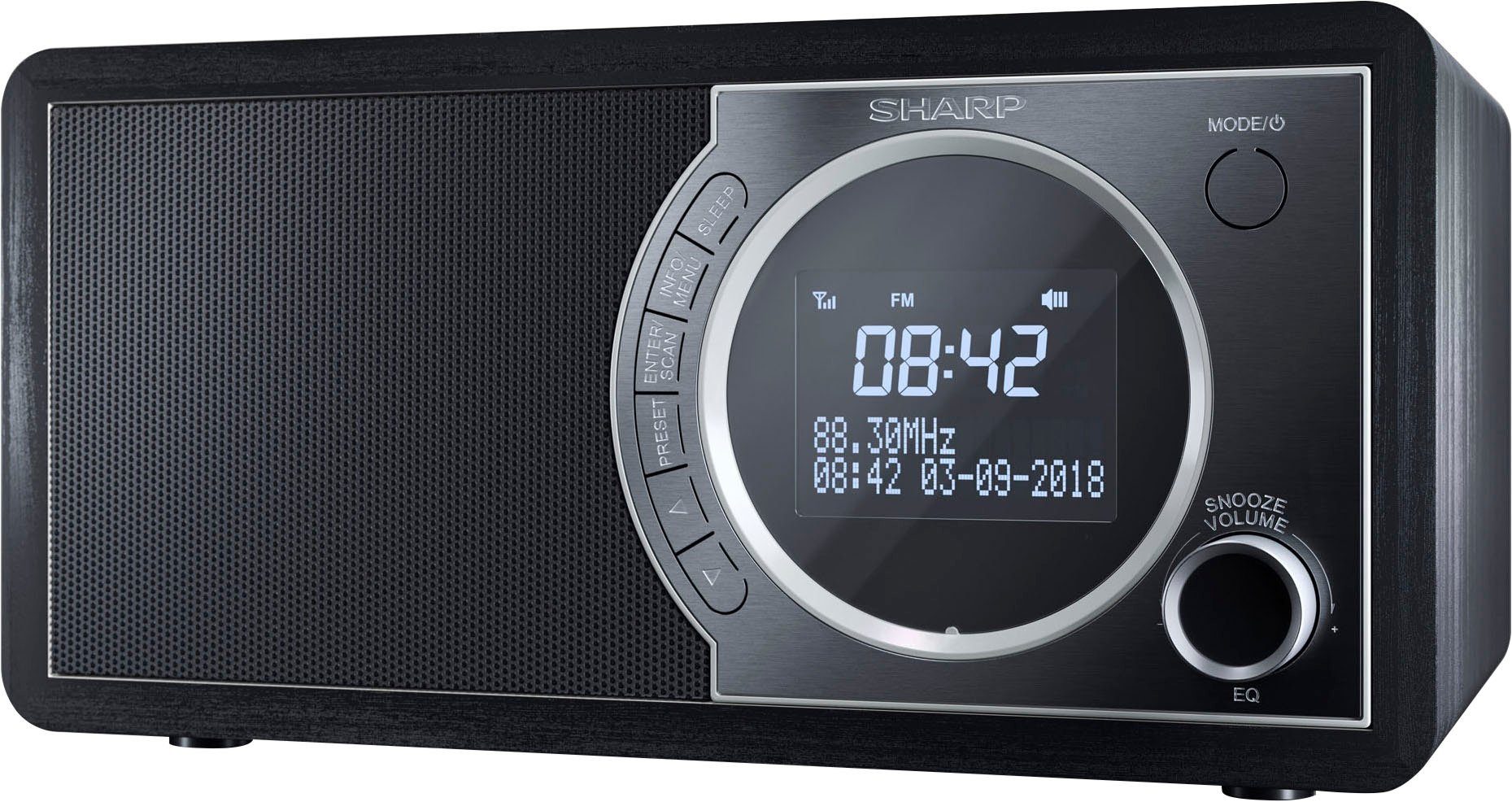 Sharp DR-450 Digitalradio schwarz FM-Tuner Digitalradio (DAB) (DAB), W) Senderverfolgung, mit (Automatische 6 RDS