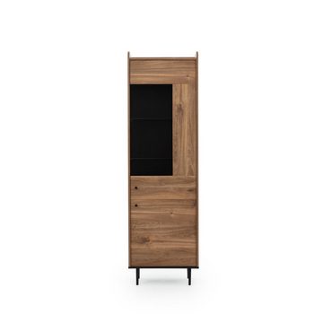 Furnix Wohnwand 4-teilige Mediawand VASINIE im Loft-Stil Brandy-Castello-Holzes, modernes Design
